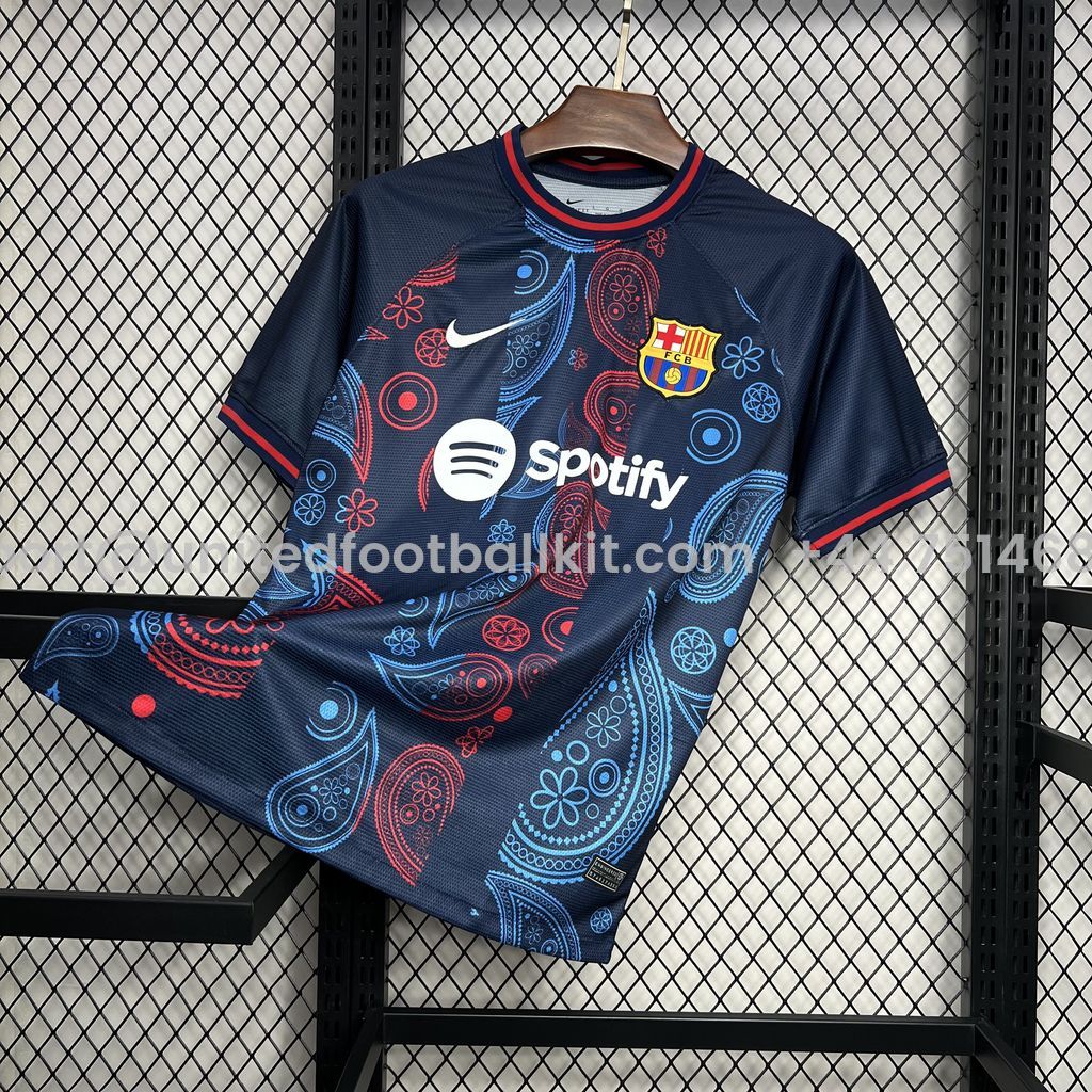 Unitedfootballkit.com | Barcelona 24-25 Blue Speical Jersey - Fans Version -Customize Name, Number and Patch | Worldwide Shipping