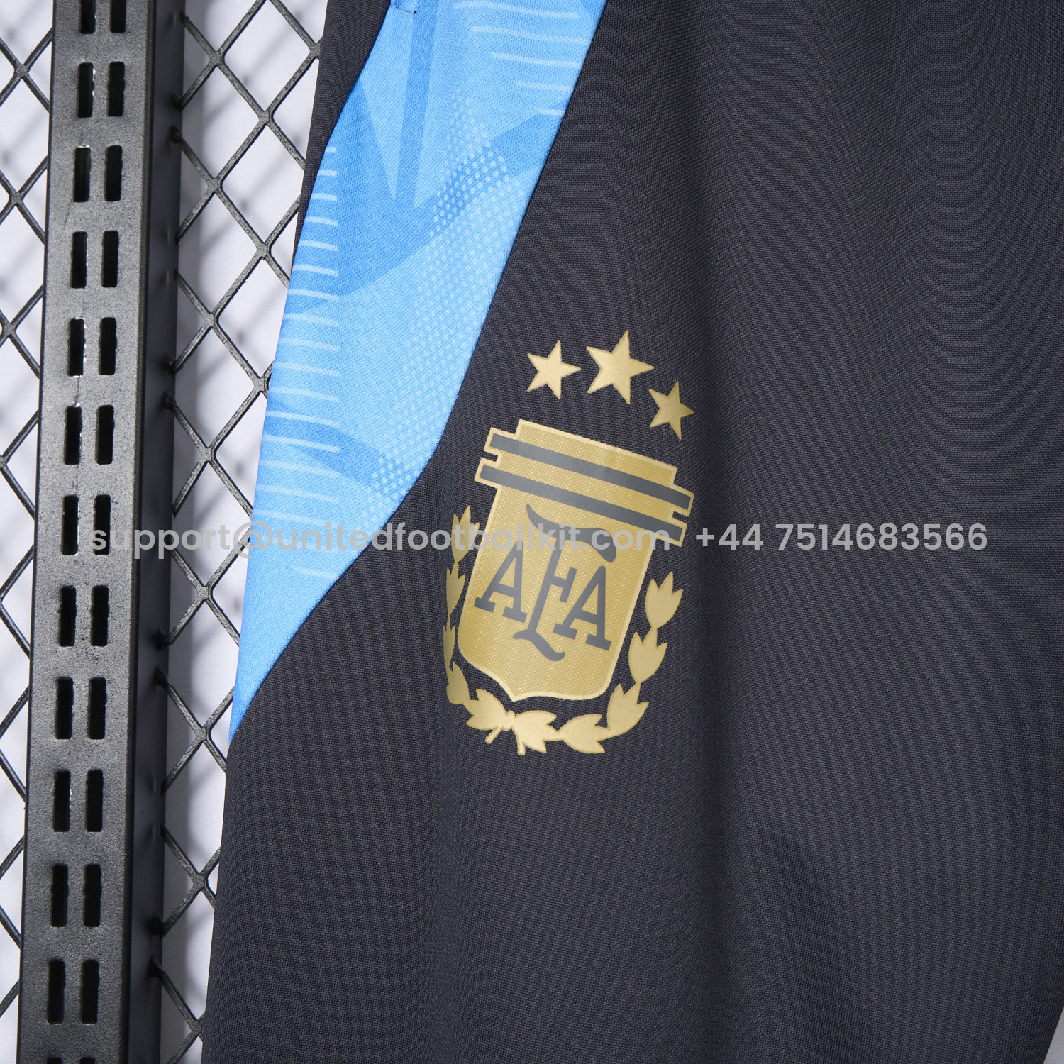 Unitedfootballkit.com | Argentina 24-25 Deep Grey Training Pants - Player Version -Customize Name, Number and Patch | Worldwide Shipping