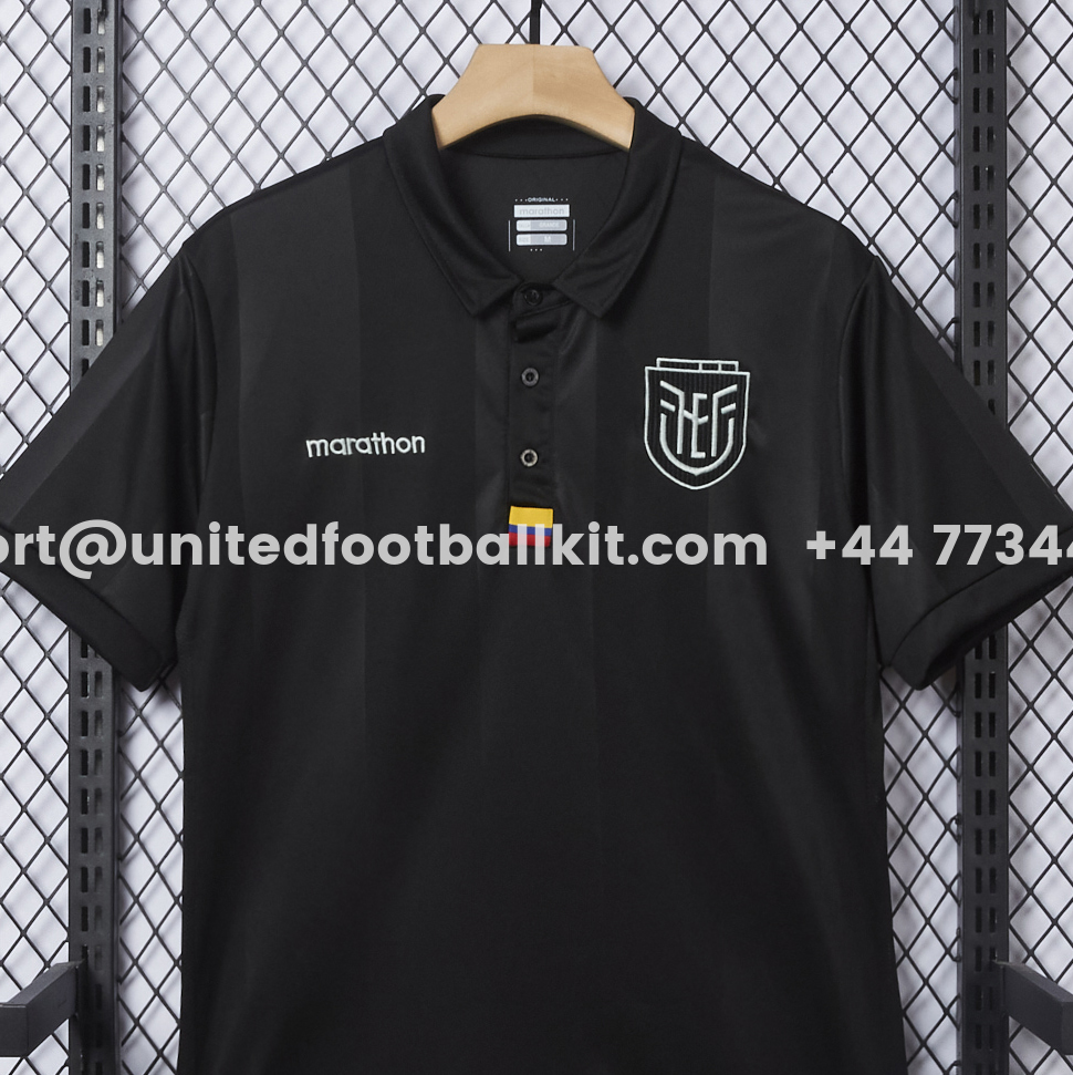 Unitedfootballkit.com | Ecuador 2025 Centenary Black Special Jersey - Fans Version -Customize Name, Number and Patch | Worldwide Shipping