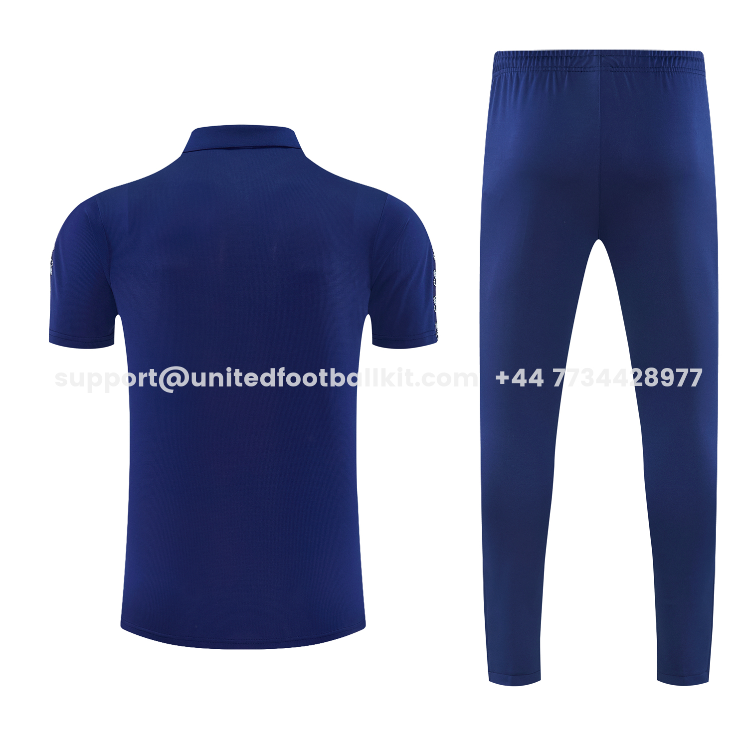 Unitedfootballkit.com | Manchester City 25-26 POLO Short-Sleeve Training Set - Dark Blue Top and Pants -Customize Name, Number and Patch | Worldwide Shipping