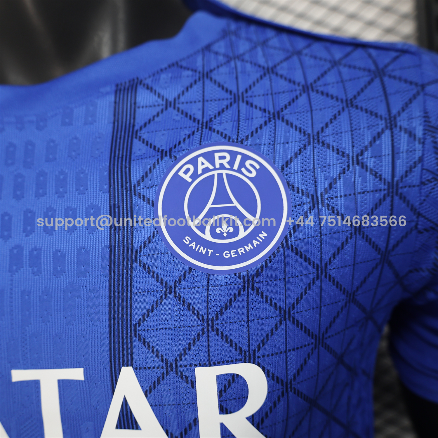Unitedfootballkit.com | Paris Saint-Germain PSG 25-26 Blue Pre-Match Training Jersey - Player Version -Customize Name, Number and Patch | Worldwide Shipping