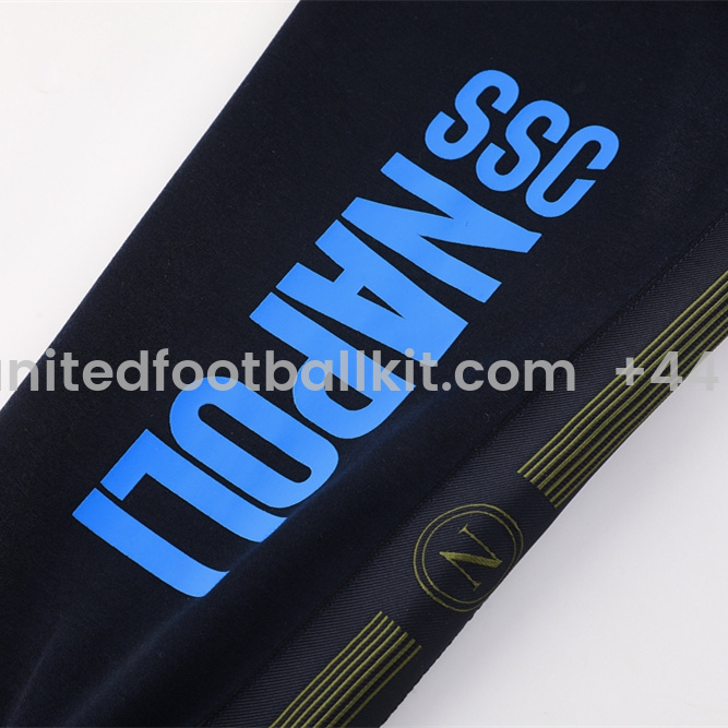 Unitedfootballkit.com | Napoli 24-25 Hooded Jacket Training Tracksuit - Army Green Top and Deep Blue Pants -Customize Name, Number and Patch | Worldwide Shipping