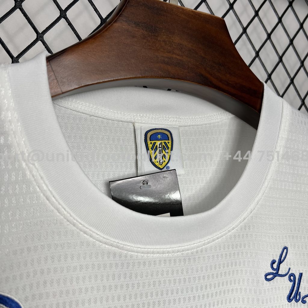 Unitedfootballkit.com | Retro Leeds United 1995-96 Home Jersey -Customize Name, Number and Patch | Worldwide Shipping