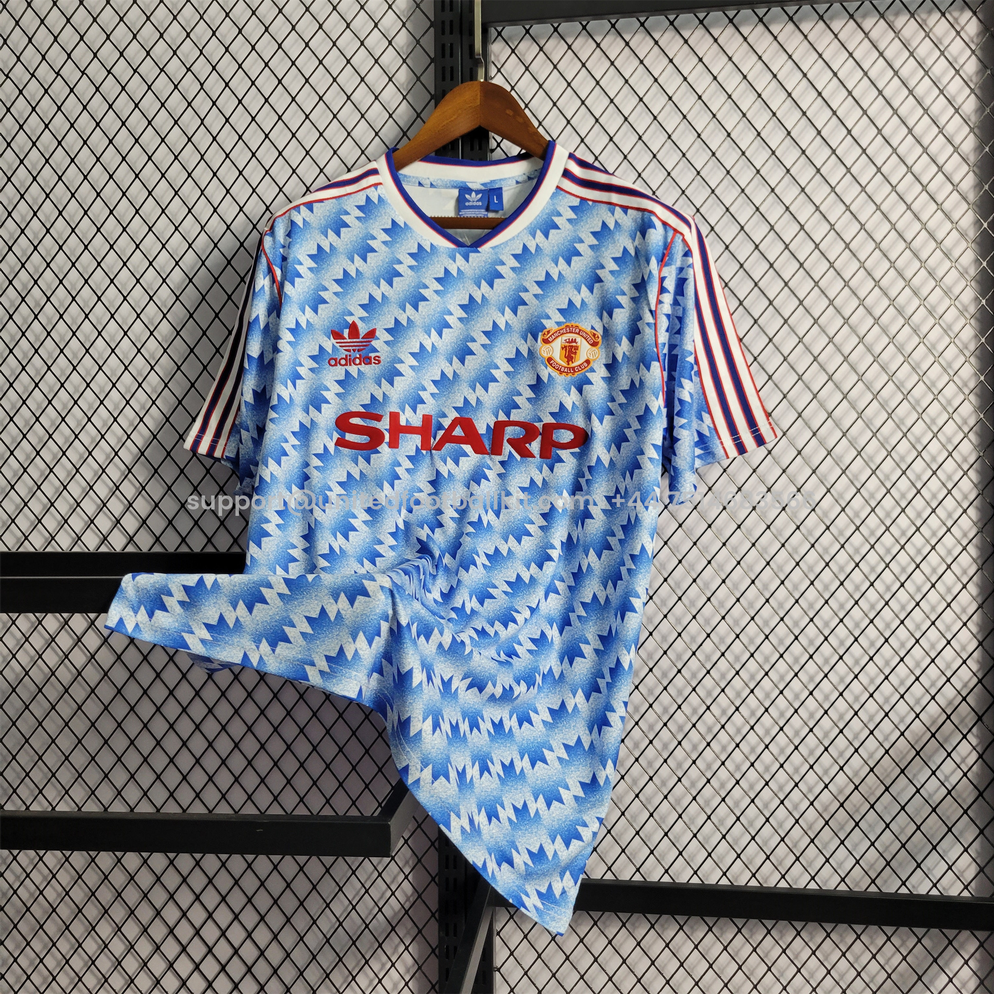 Unitedfootballkit.com | Retro Manchester United 90-92 Away Jersey -Customize Name, Number and Patch | Worldwide Shipping