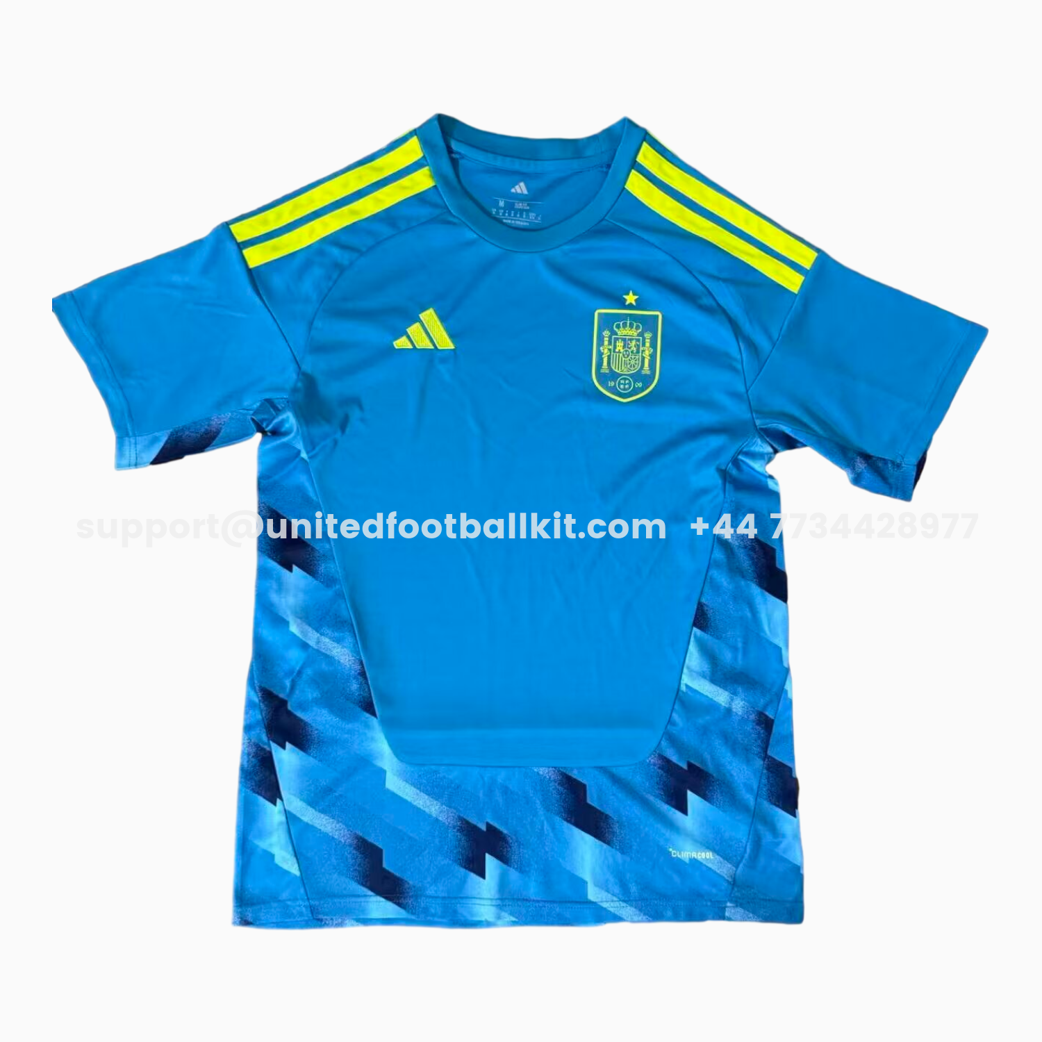 Unitedfootballkit.com | Spain 2026 Goalkeeper Blue Jersey - Fans Version -Customize Name, Number and Patch | Worldwide Shipping