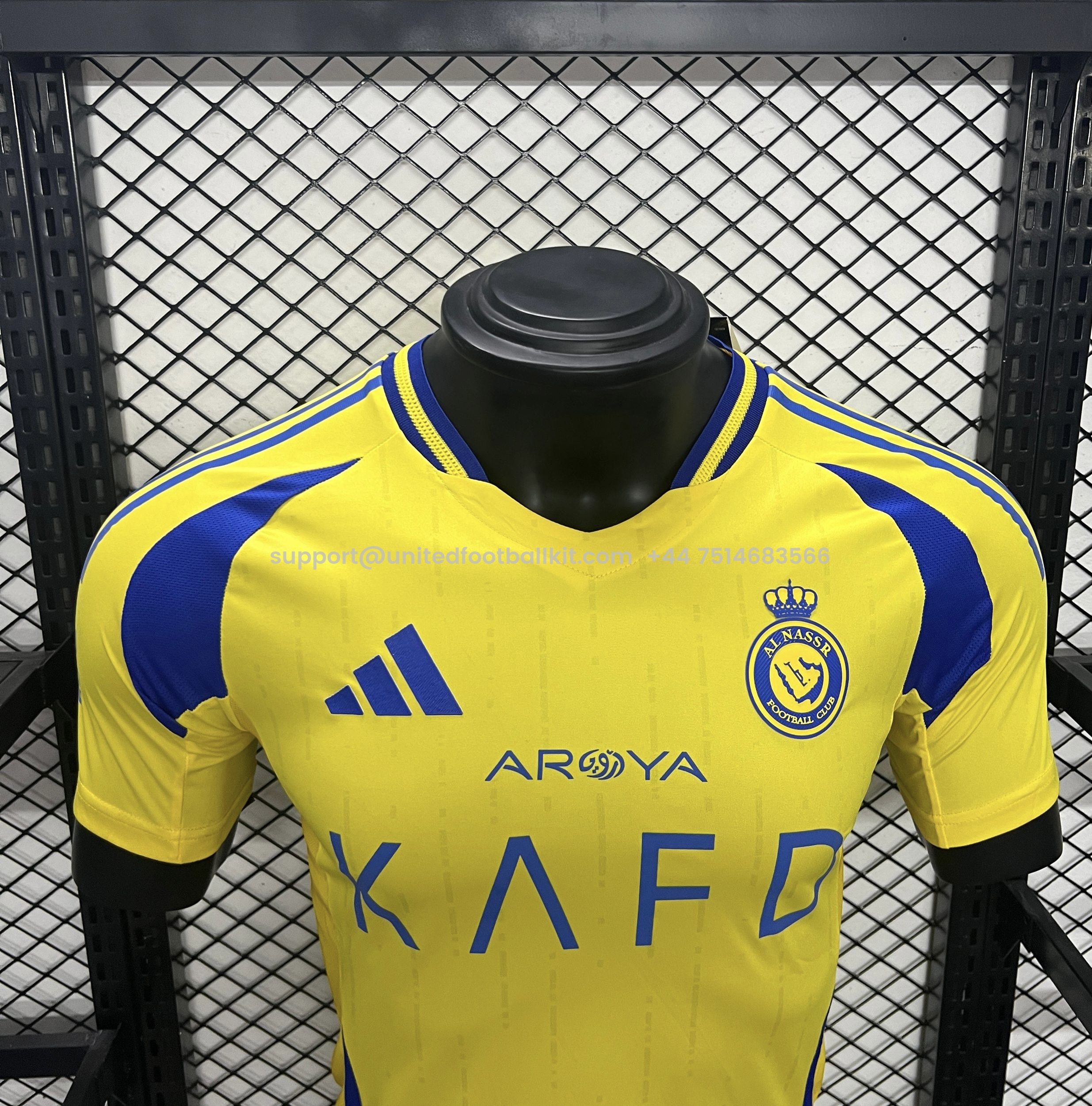 Unitedfootballkit.com | Al Nassr Riyadh Victory 24-25 Home Stadium Jersey - Player Version -Customize Name, Number and Patch | Worldwide Shipping