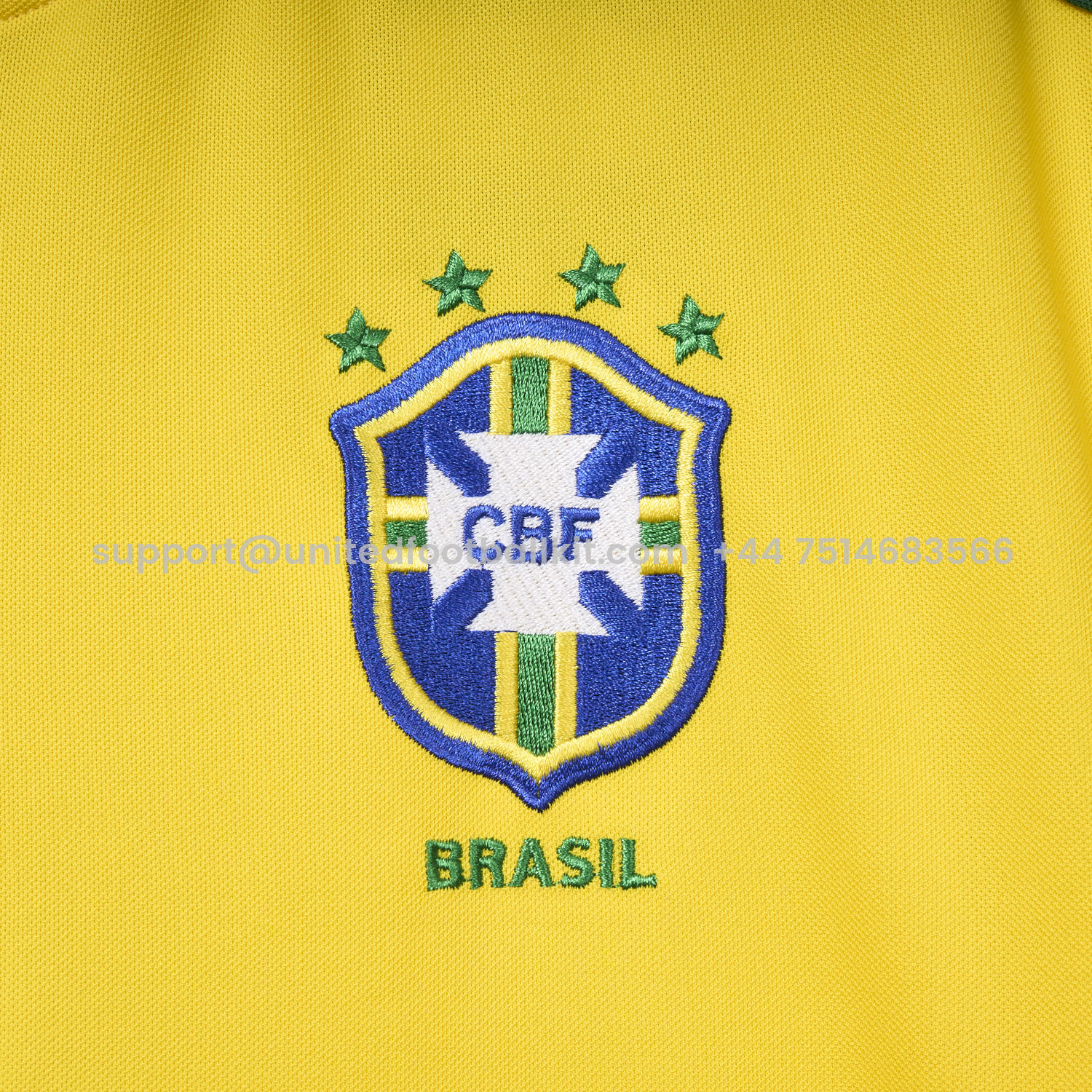 Unitedfootballkit.com | Retro Brazil 1998 Home Jersey -Customize Name, Number and Patch | Worldwide Shipping