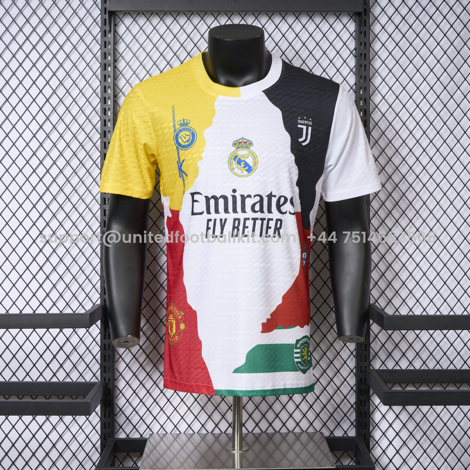 Unitedfootballkit.com | Cristiano Ronaldo Career Commemorative Jersey Real Madrid Manchester United Juventus Portugal Al Nassr Sporting CP - Player Version -Customize Name, Number and Patch | Worldwide Shipping