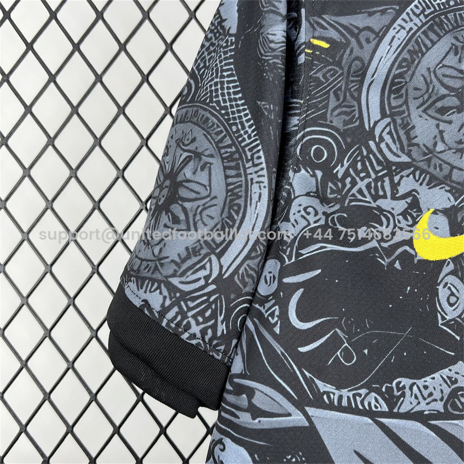 Unitedfootballkit.com | Brazil 2024-25 X STUSSY Black Christ the Redeemer Statue Jersey - Fans Version -Customize Name, Number and Patch | Worldwide Shipping