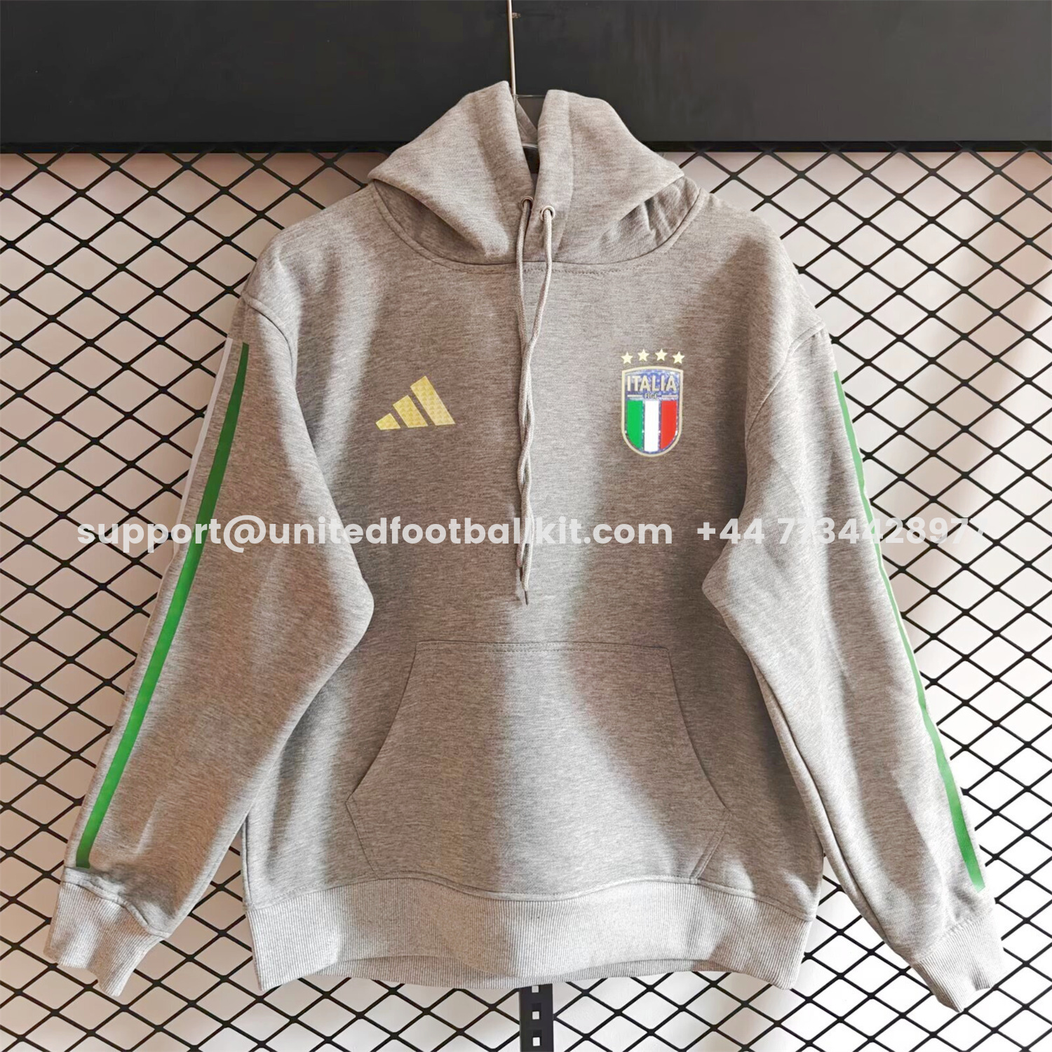 Unitedfootballkit.com | Italy 2026 Home Unisex Pullover Hoodie -Customize Name, Number and Patch | Worldwide Shipping