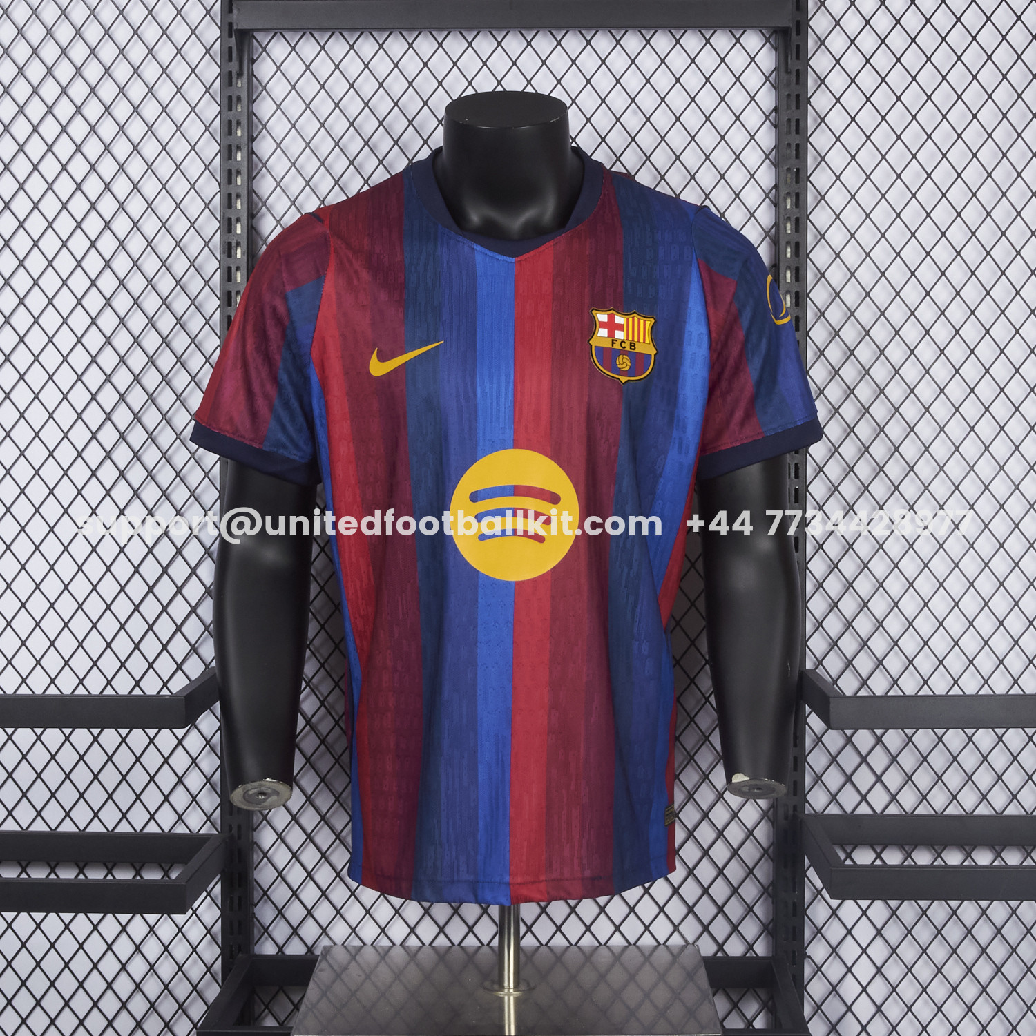 Unitedfootballkit.com | Barcelona 26-27 Home Jersey - Player Version -Customize Name, Number and Patch | Worldwide Shipping