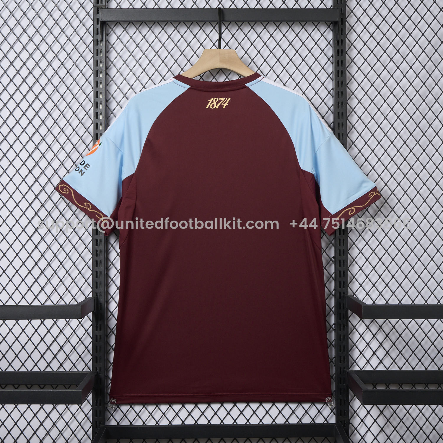 Unitedfootballkit.com | Aston Villa 25-26 Home Jersey - Fans Version -Customize Name, Number and Patch | Worldwide Shipping
