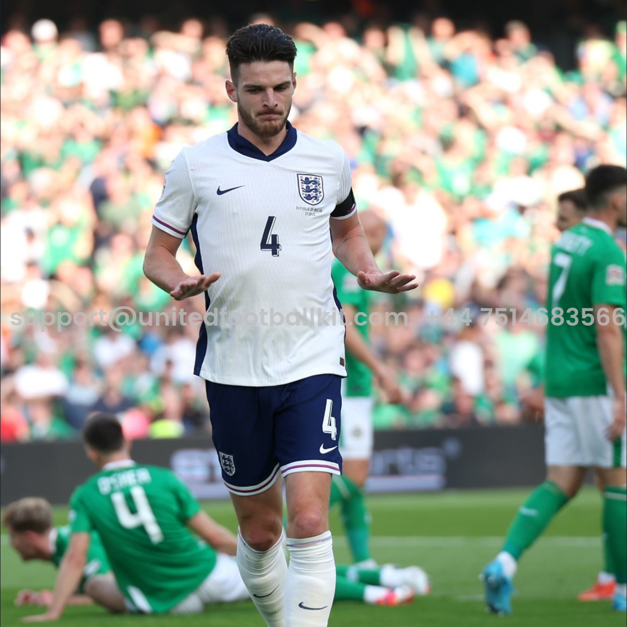 Unitedfootballkit.com | England 2024 Home Shorts - Player Version -Customize Name, Number and Patch | Worldwide Shipping