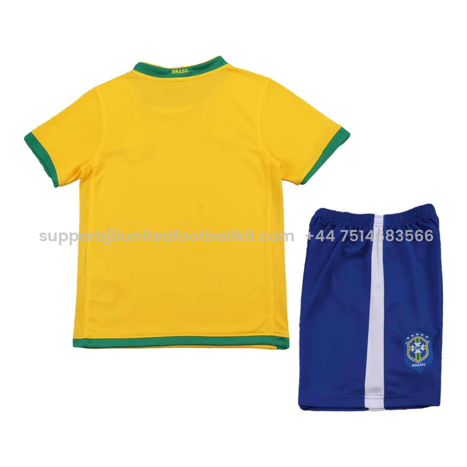 Unitedfootballkit.com | Retro Brazil 2006 Home Kids Kit -Customize Name, Number and Patch | Worldwide Shipping