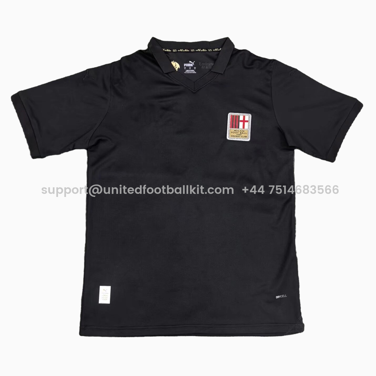 Unitedfootballkit.com | AC Milan 24-25 125th Anniversary Black GK Jersey - Fans Version -Customize Name, Number and Patch | Worldwide Shipping