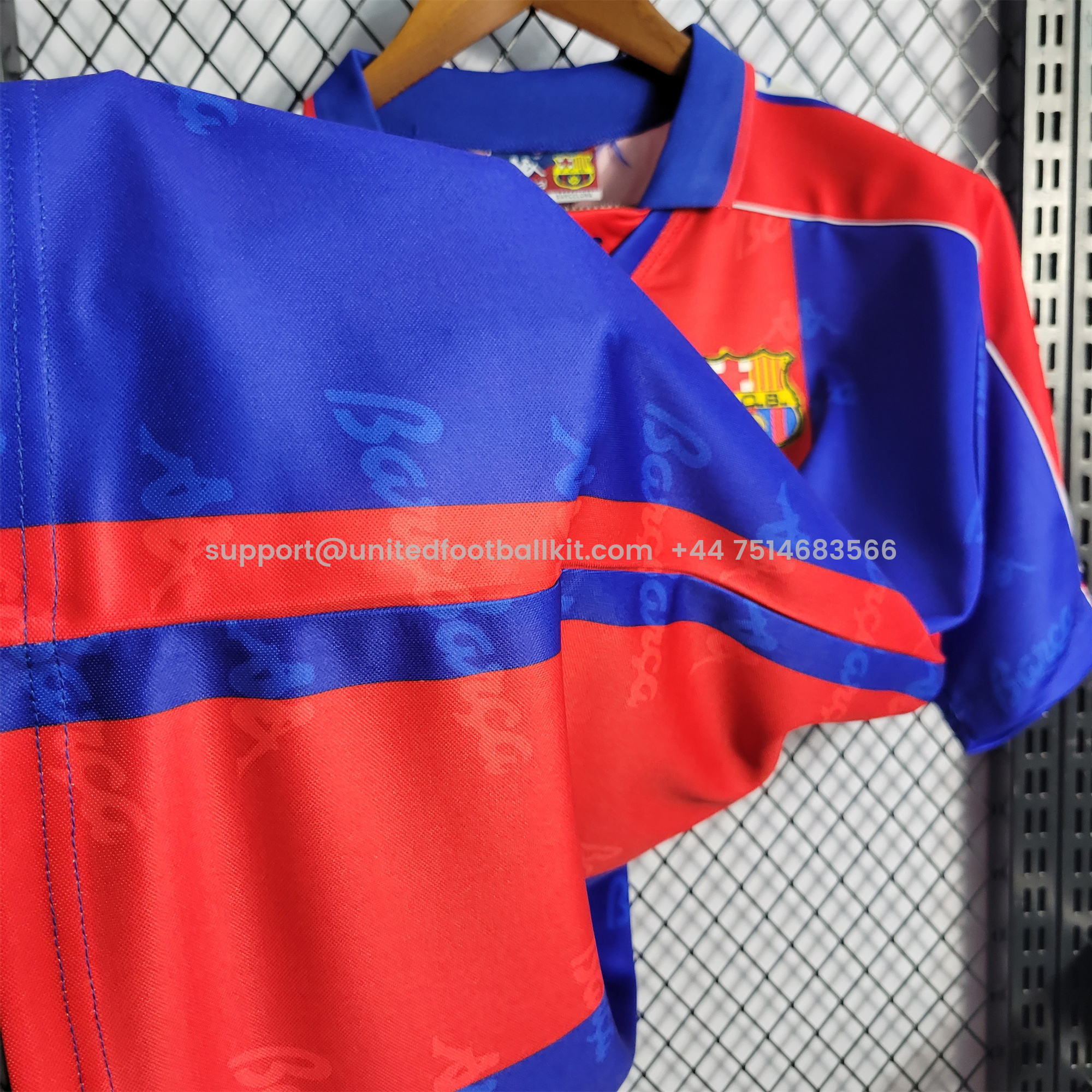 Unitedfootballkit.com | Retro Barcelona 92-95 Home Stadium Jersey -Customize Name, Number and Patch | Worldwide Shipping