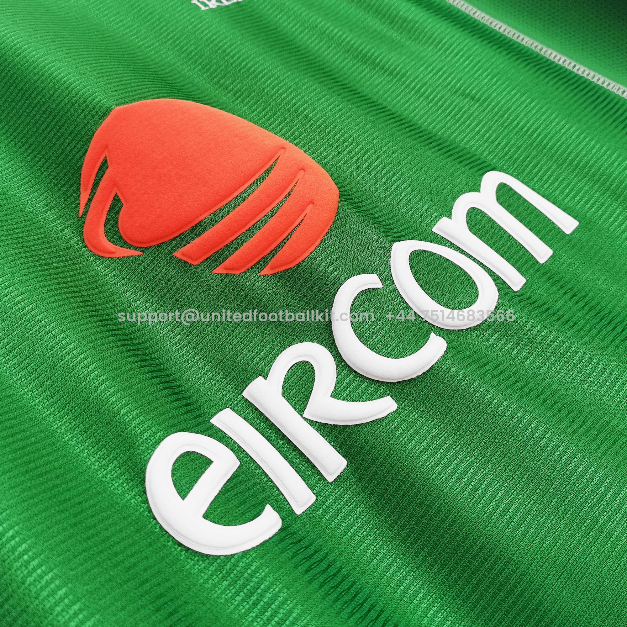 Unitedfootballkit.com | Retro Ireland 2002 Home Stadium Jersey -Customize Name, Number and Patch | Worldwide Shipping