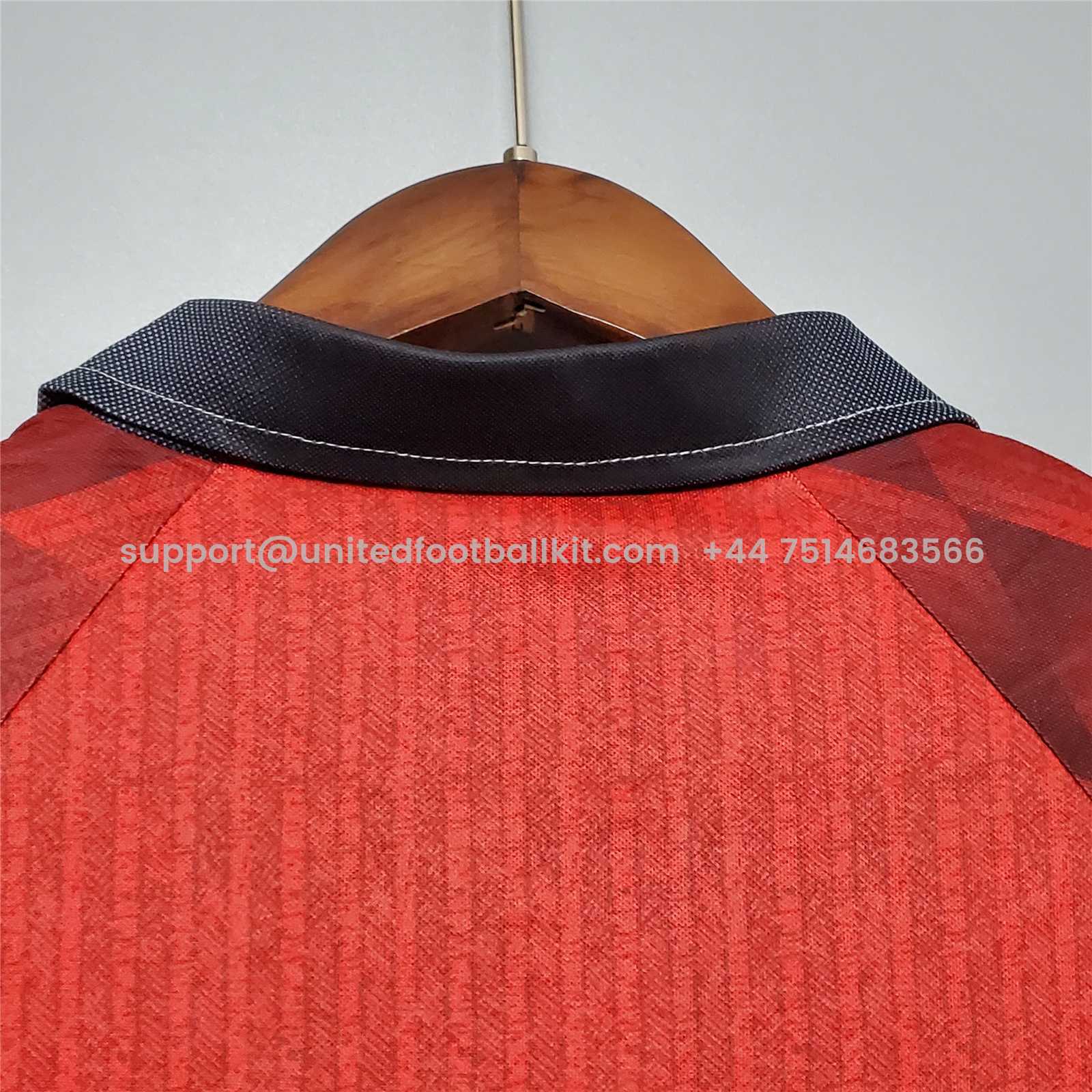 Unitedfootballkit.com | Retro Manchester United 96-97 Home Long Sleeve Jersey -Customize Name, Number and Patch | Worldwide Shipping