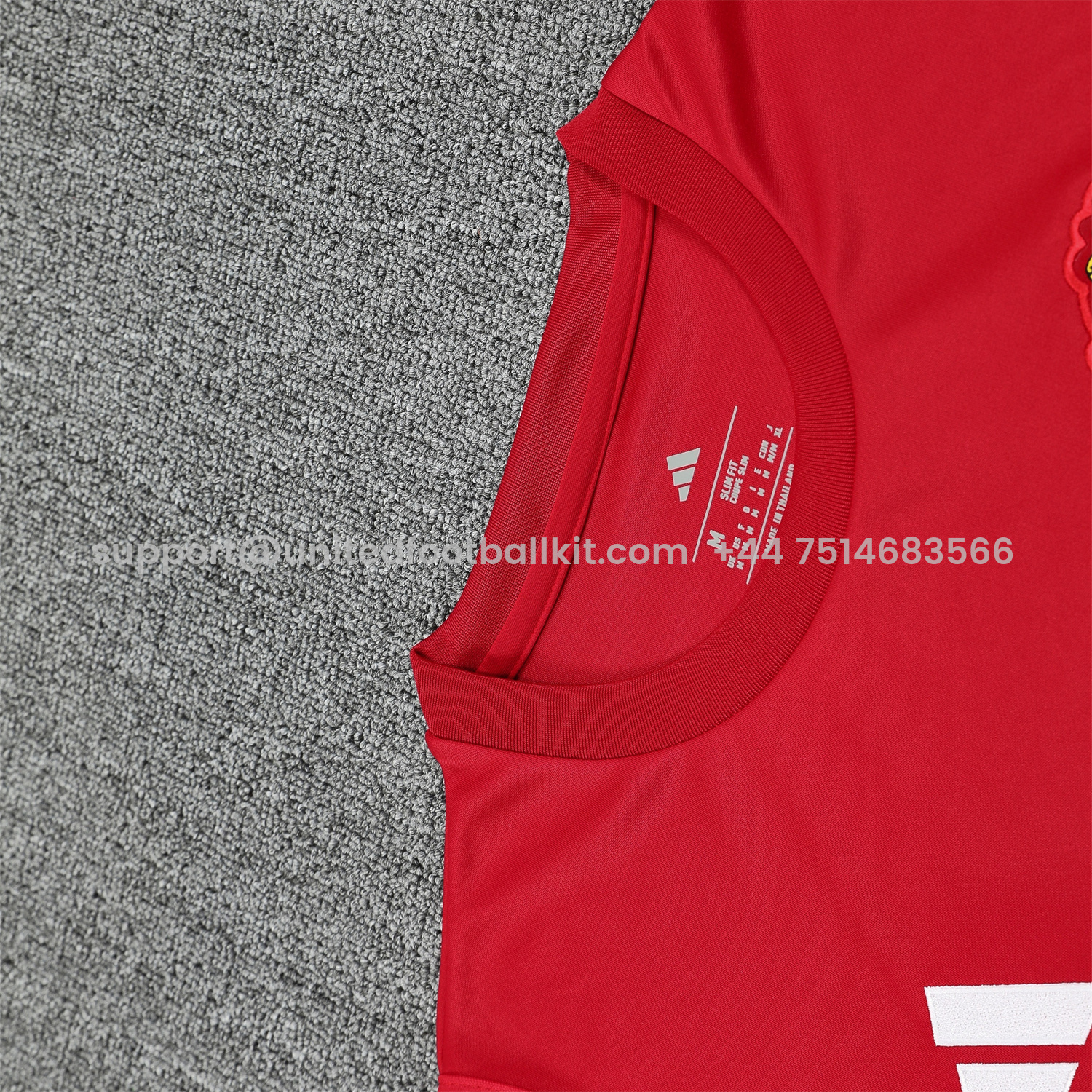 Unitedfootballkit.com | Manchester United 25-26 Vest Training Set - Pure Red Vest & Black Shorts -Customize Name, Number and Patch | Worldwide Shipping