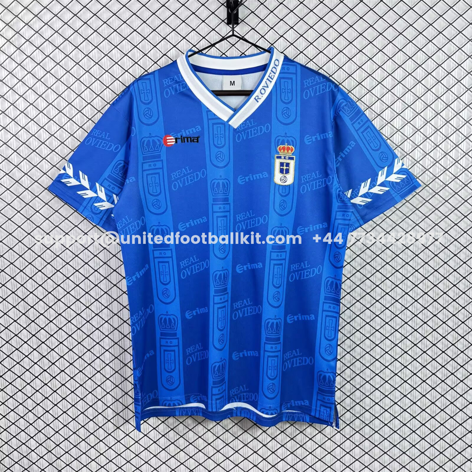 Unitedfootballkit.com | Retro Real Oviedo 1998-99 Home Jersey -Customize Name, Number and Patch | Worldwide Shipping