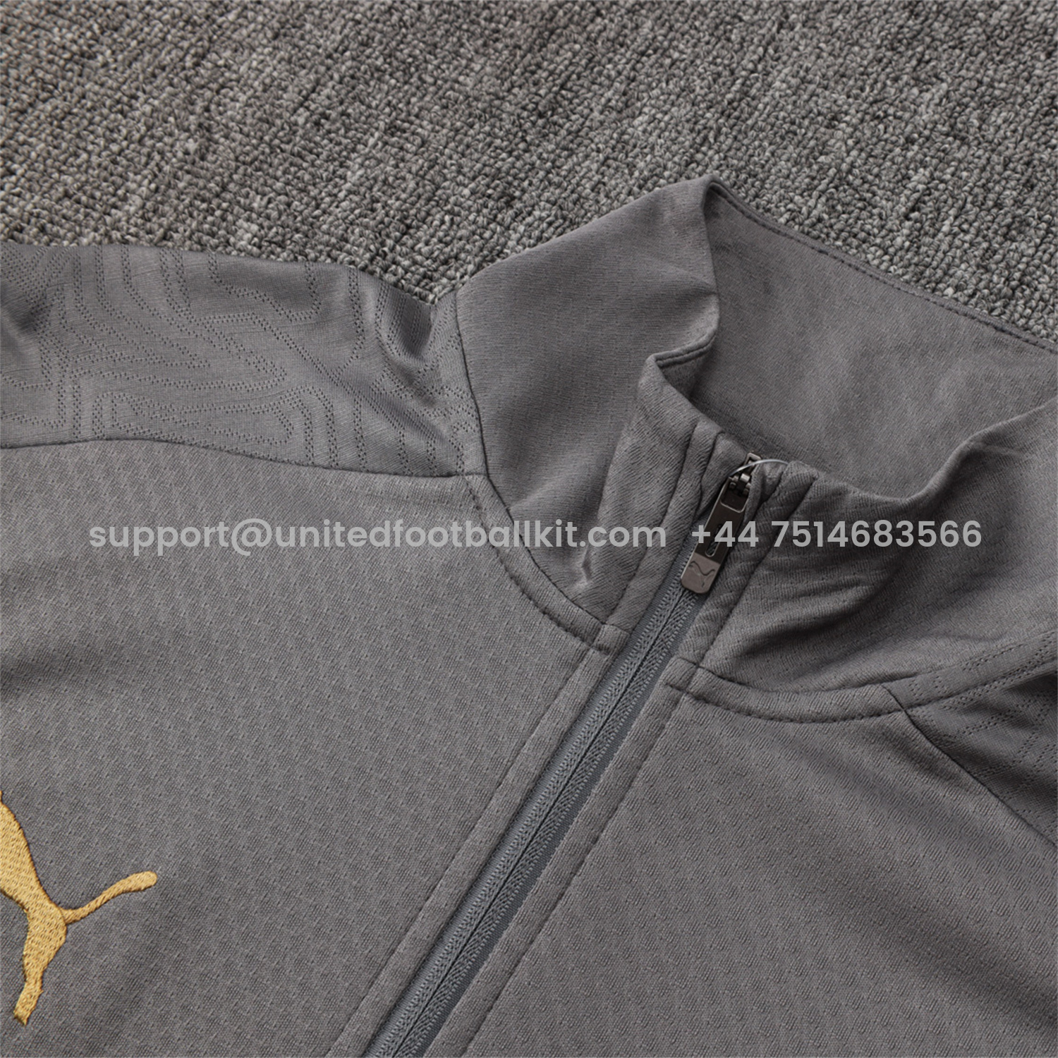 Unitedfootballkit.com | AC Milan 25-26 Jacket Training Tracksuit - Grey top & Grey Pants -Customize Name, Number and Patch | Worldwide Shipping