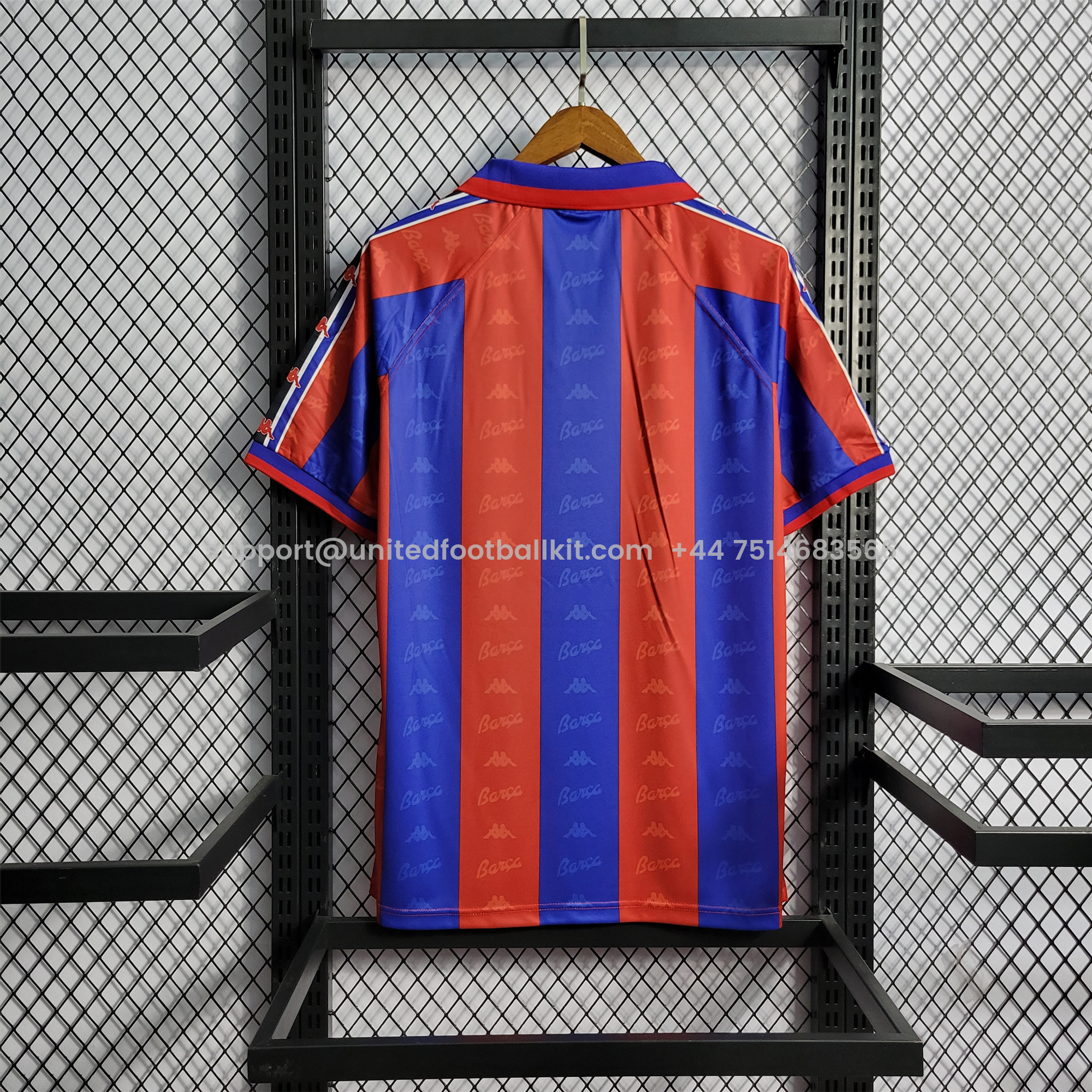 Unitedfootballkit.com | Retro Barcelona 96-97 Home Stadium Jersey -Customize Name, Number and Patch | Worldwide Shipping
