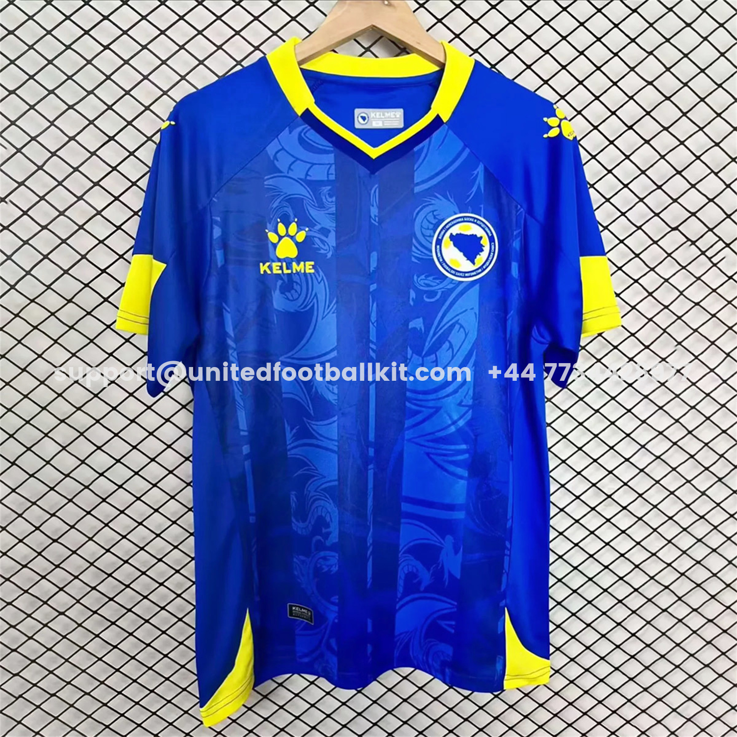 Unitedfootballkit.com | Bosnia and Herzegovina 2025 Home Jersey - Fans Version -Customize Name, Number and Patch | Worldwide Shipping