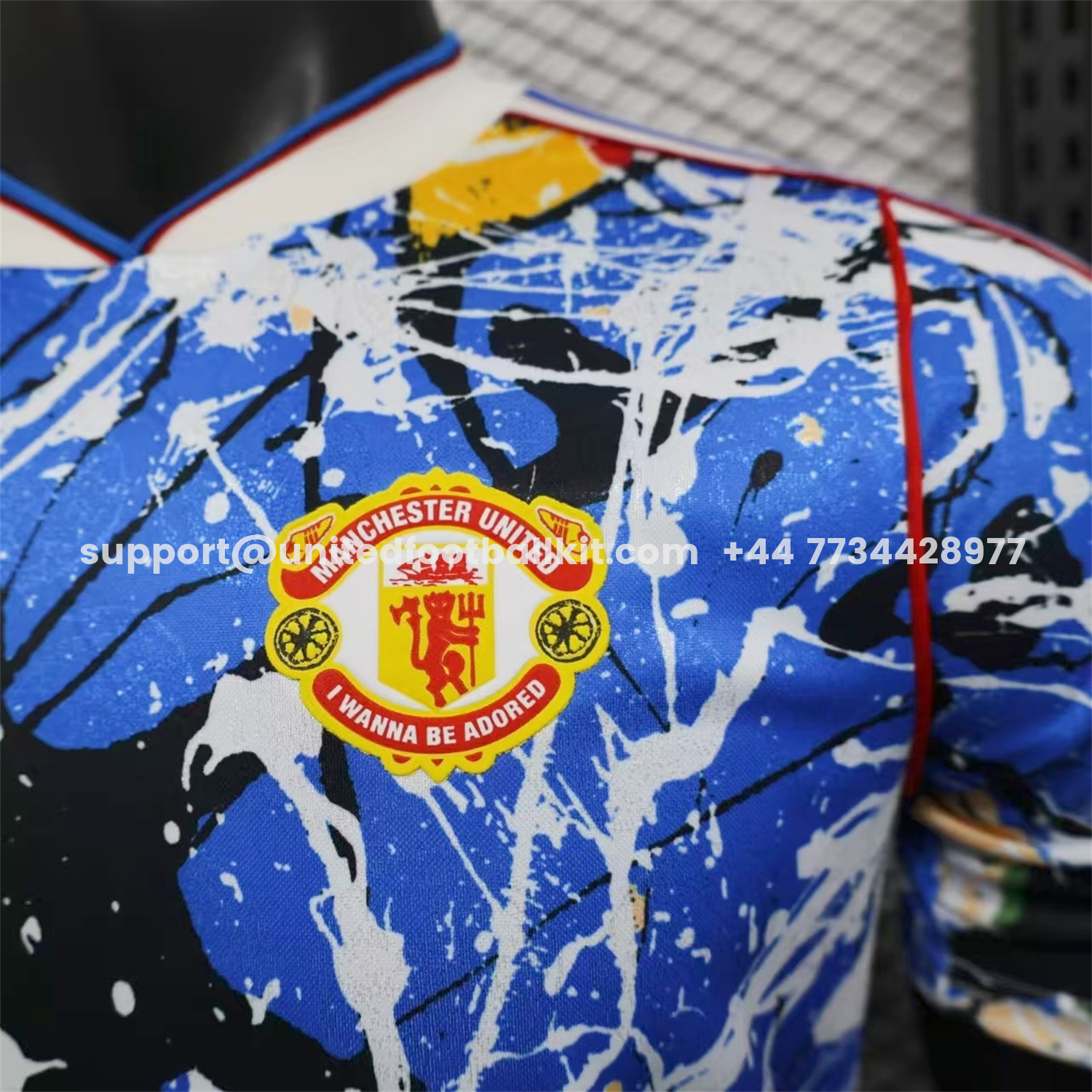 Unitedfootballkit.com | Manchester United 25-26 Stone Roses Special Jersey - Player Version -Customize Name, Number and Patch | Worldwide Shipping