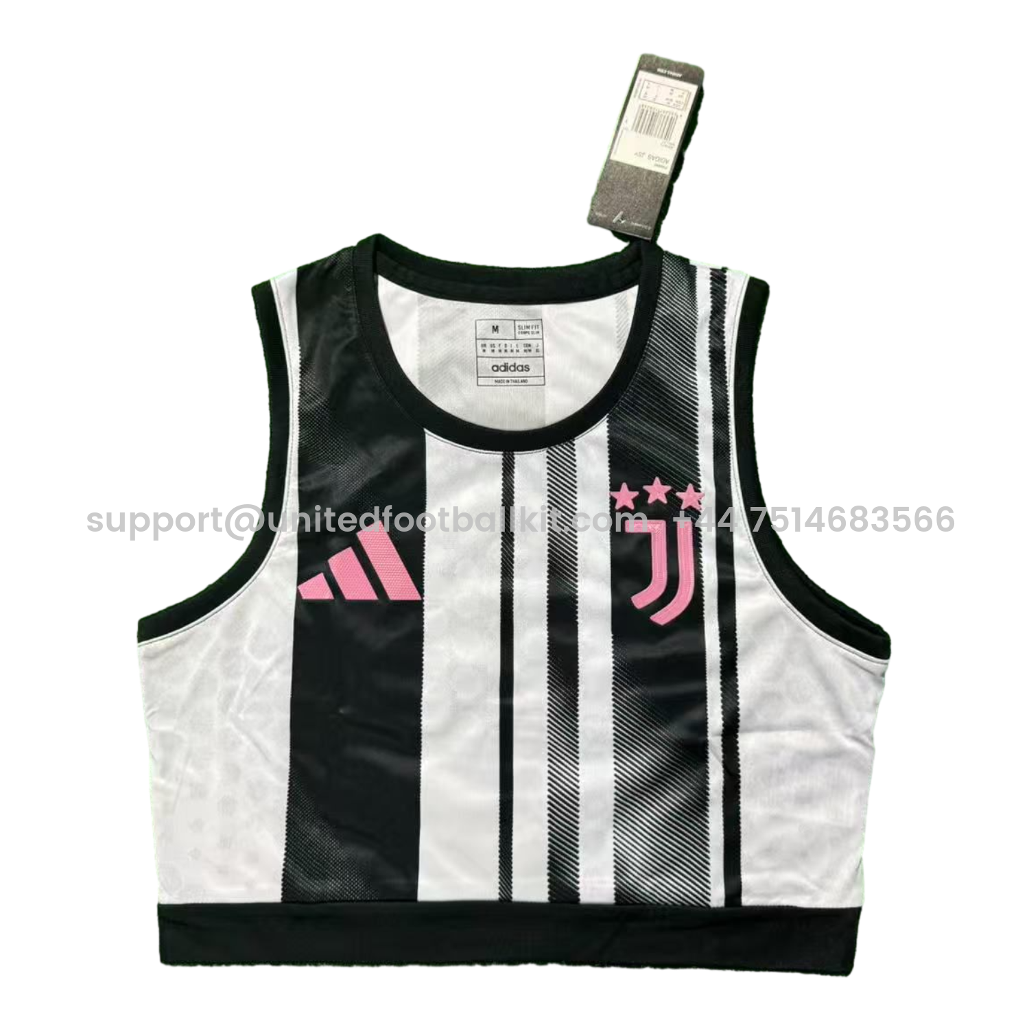 Unitedfootballkit.com | Women's Juventus 25-26 Home Black And White Yoga Vest -Customize Name, Number and Patch | Worldwide Shipping