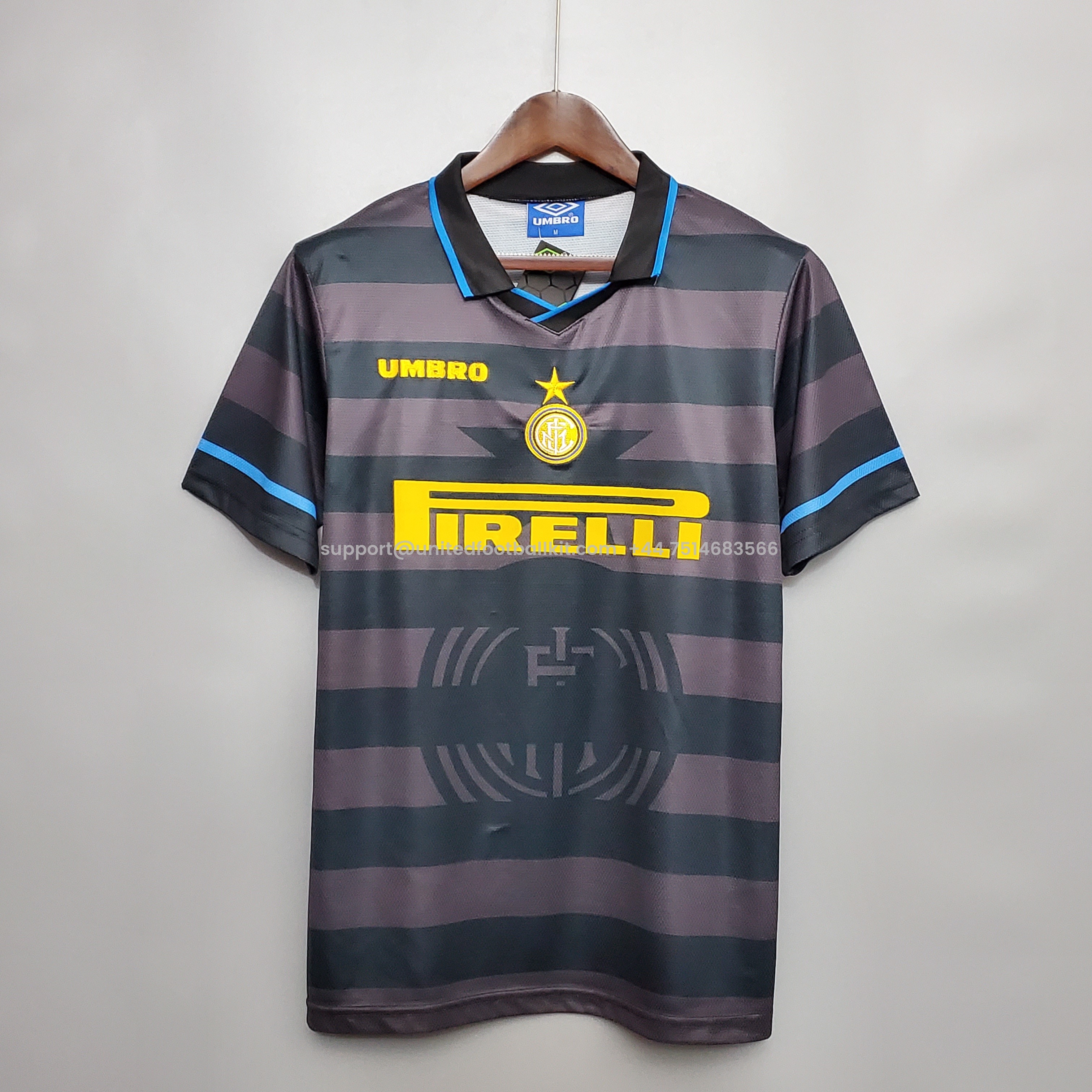 Unitedfootballkit.com | Retro Inter Milan 97-98 Away Stadium Jersey -Customize Name, Number and Patch | Worldwide Shipping