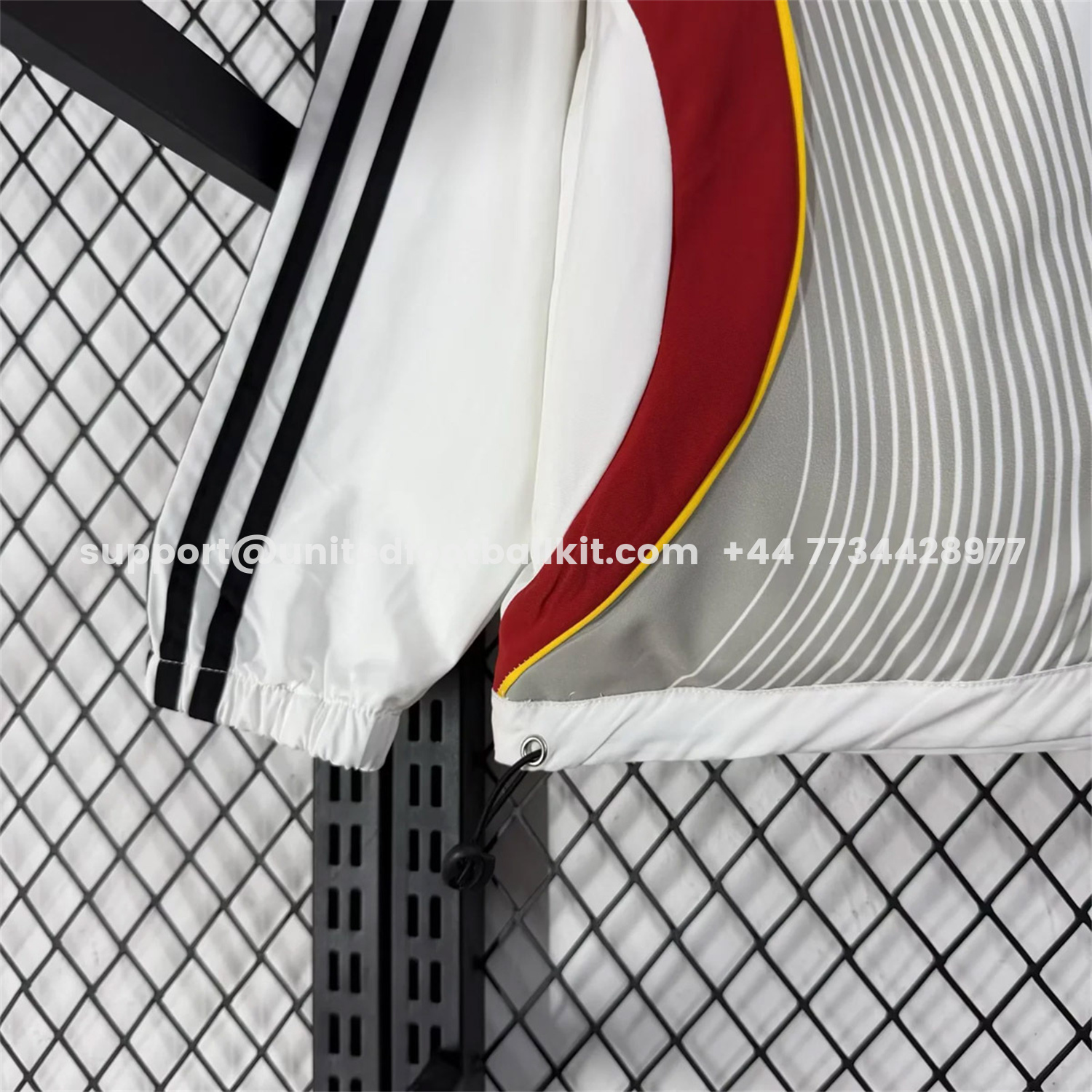 Unitedfootballkit.com | Germany 2026 Windbreaker Jacket - White -Customize Name, Number and Patch | Worldwide Shipping