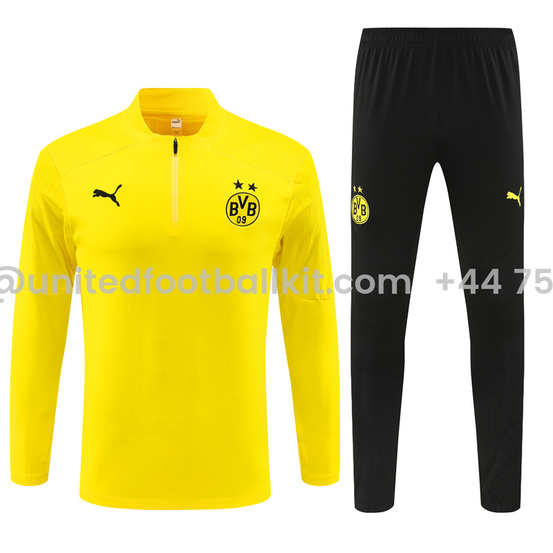 Unitedfootballkit.com | Dortmund 24-25 Long Sleeve Training Set - Yellow -Customize Name, Number and Patch | Worldwide Shipping