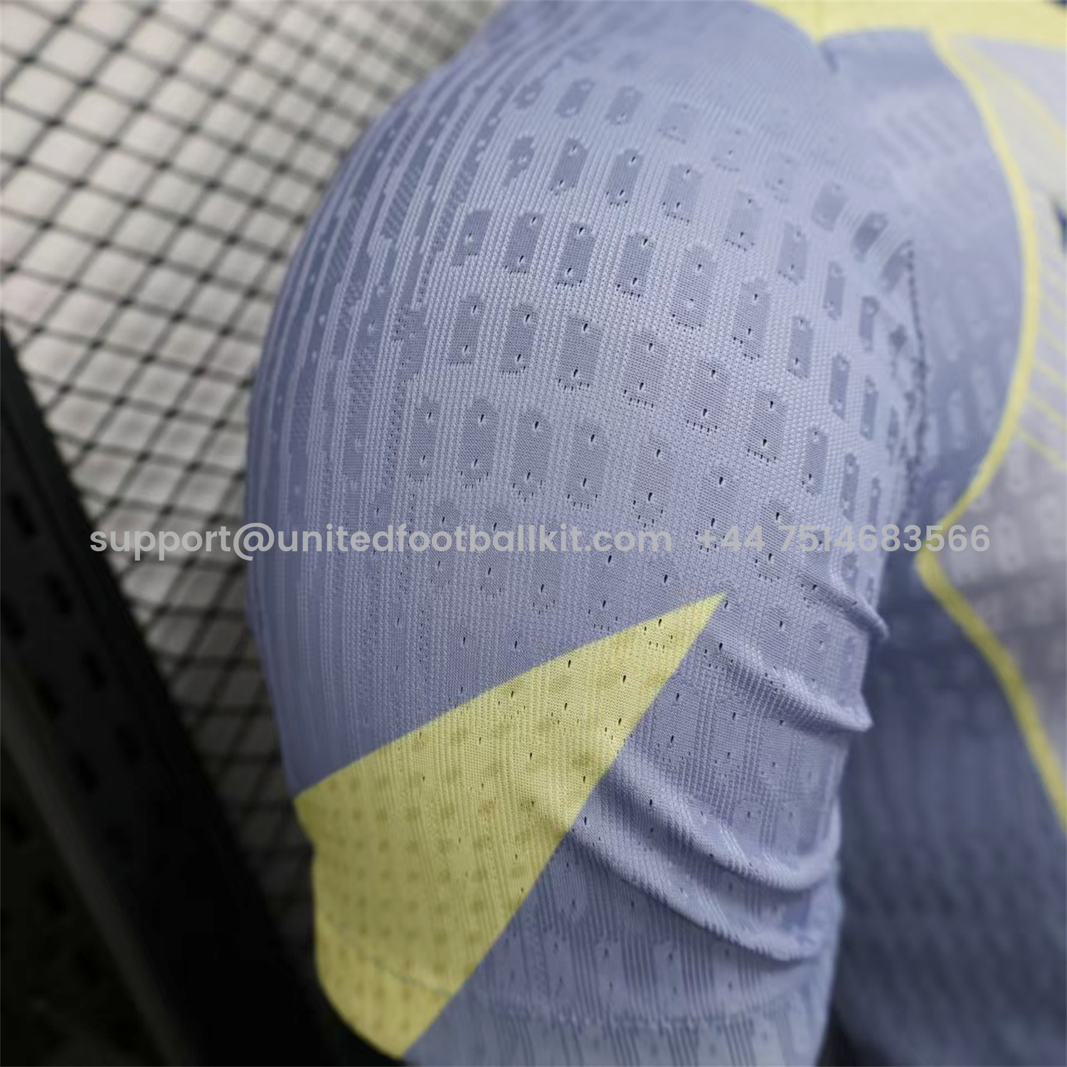 Unitedfootballkit.com | Barcelona 25-26 T90 Blue and White Gradient and Yellow Lines Special Jersey - Player Version -Customize Name, Number and Patch | Worldwide Shipping