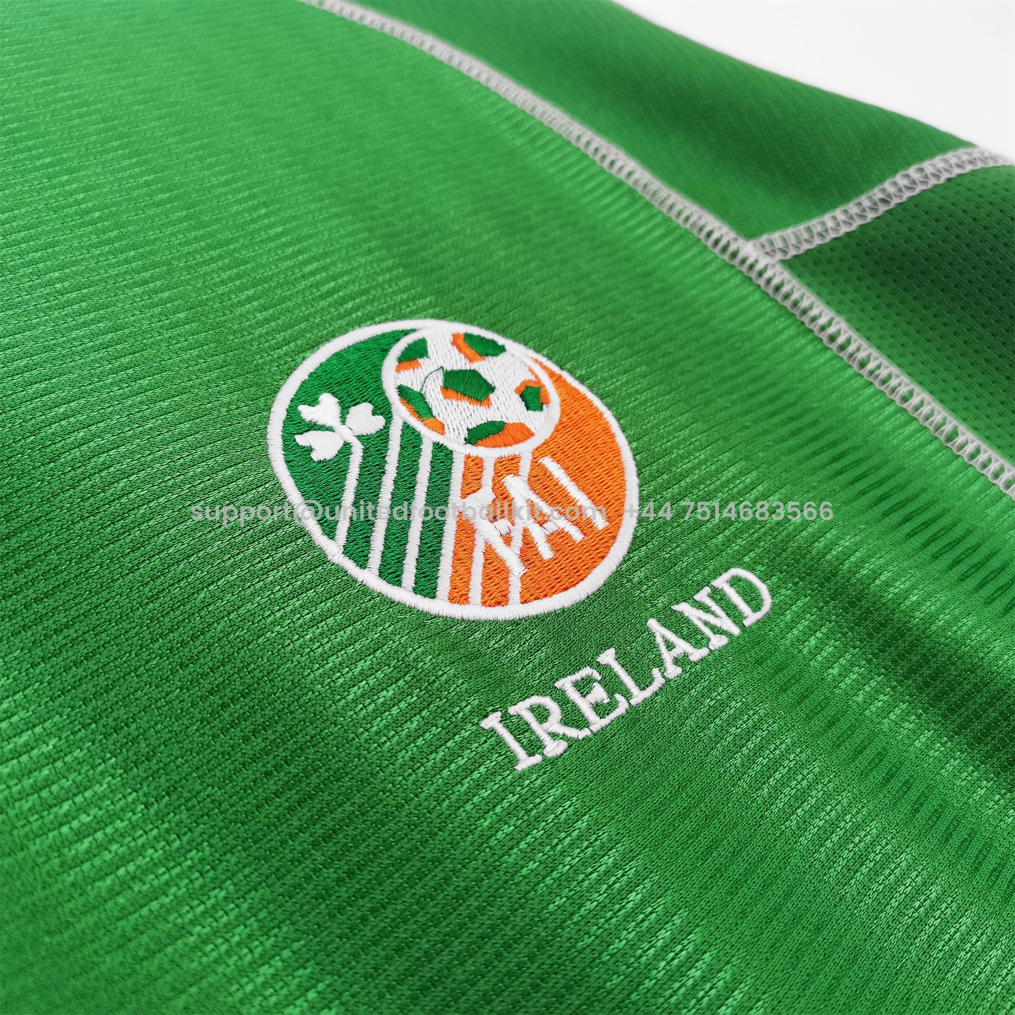 Unitedfootballkit.com | Retro Ireland 2002 Home Stadium Jersey -Customize Name, Number and Patch | Worldwide Shipping