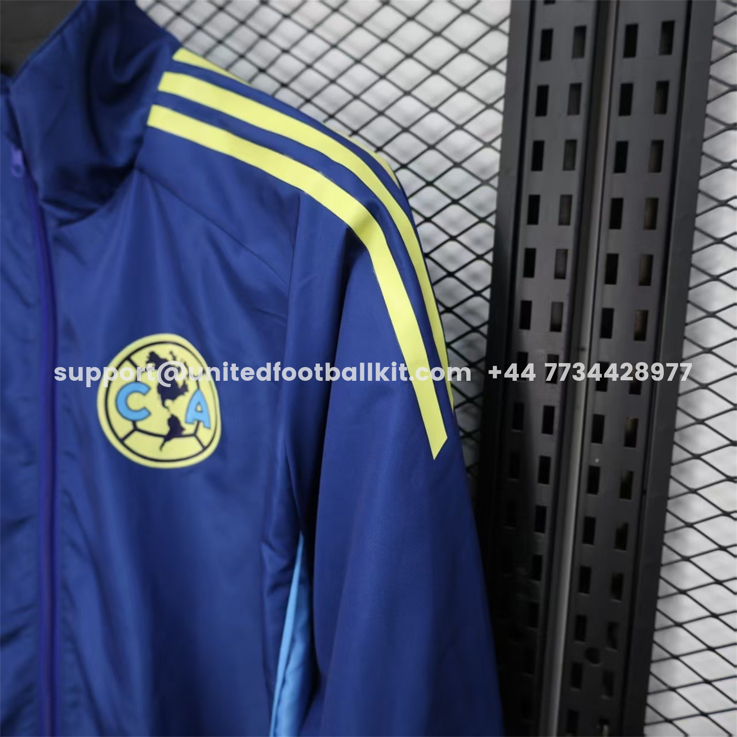 Unitedfootballkit.com | Club América 25-26 Blue Windbreaker Jacket -Customize Name, Number and Patch | Worldwide Shipping