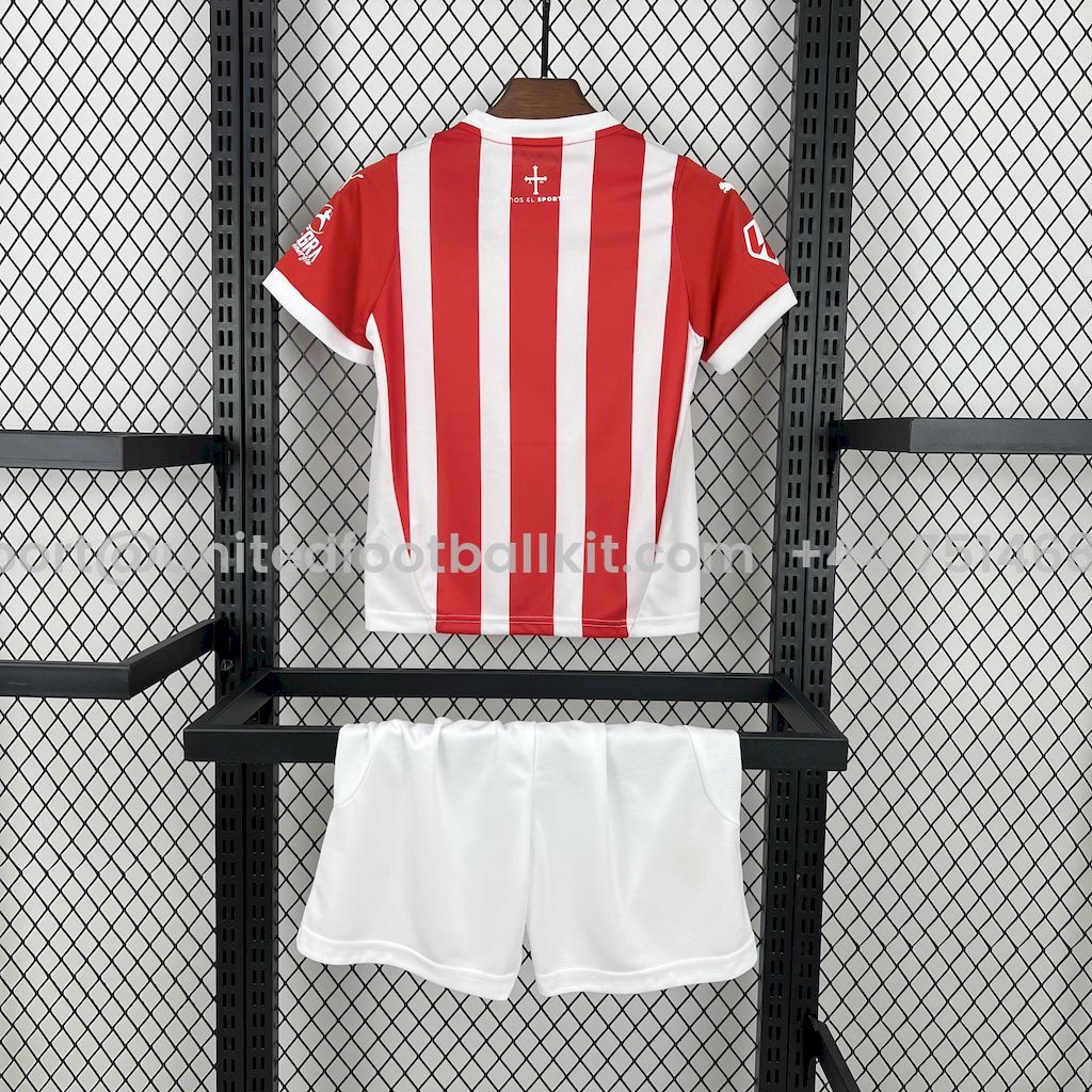 Unitedfootballkit.com | Sporting de Gijon 24-25 Home Kids Kit -Customize Name, Number and Patch | Worldwide Shipping