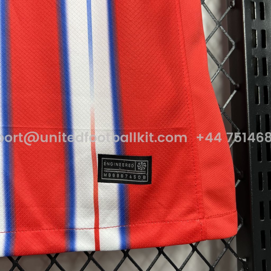 Unitedfootballkit.com | Atletico Madrid 24-25 Home Stadium Jersey - Fans Version -Customize Name, Number and Patch | Worldwide Shipping