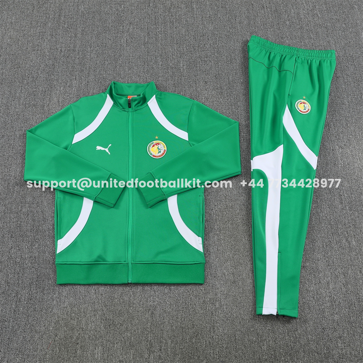Unitedfootballkit.com | Senegal 2026 Jacket Training Tracksuit - Green Jackets & Green Pants -Customize Name, Number and Patch | Worldwide Shipping