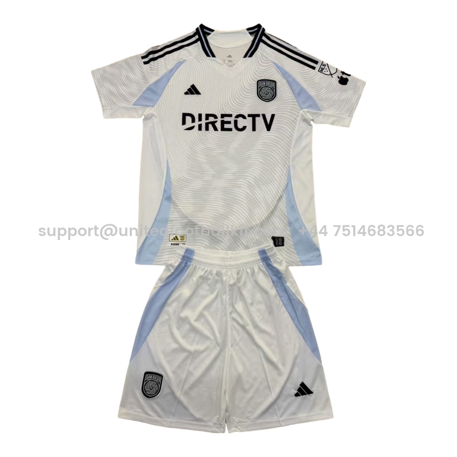 Unitedfootballkit.com | San Diego 2025 Away Kids Kit -Customize Name, Number and Patch | Worldwide Shipping