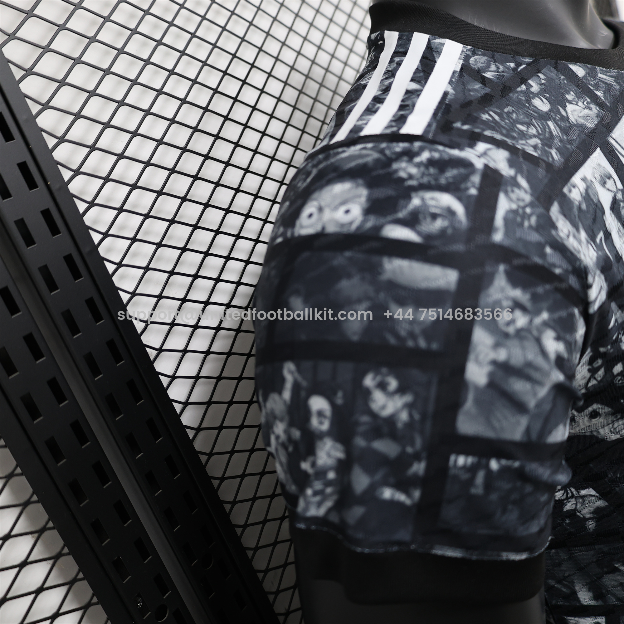 Unitedfootballkit.com | Japan 2024 Black Doraemon Grid Jersey - Player Version -Customize Name, Number and Patch | Worldwide Shipping