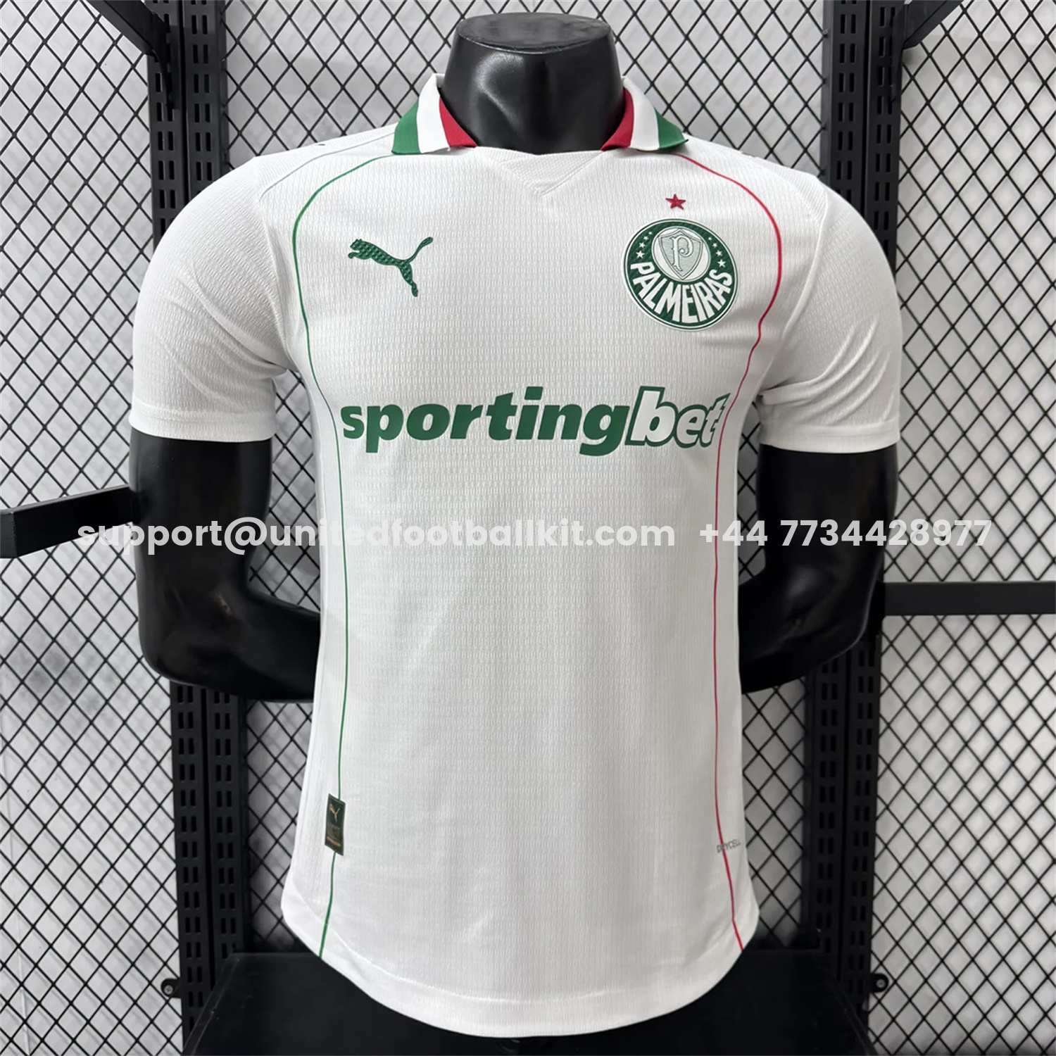 Unitedfootballkit.com | Palmeiras 26-27 Away White Jersey - Player Version -Customize Name, Number and Patch | Worldwide Shipping