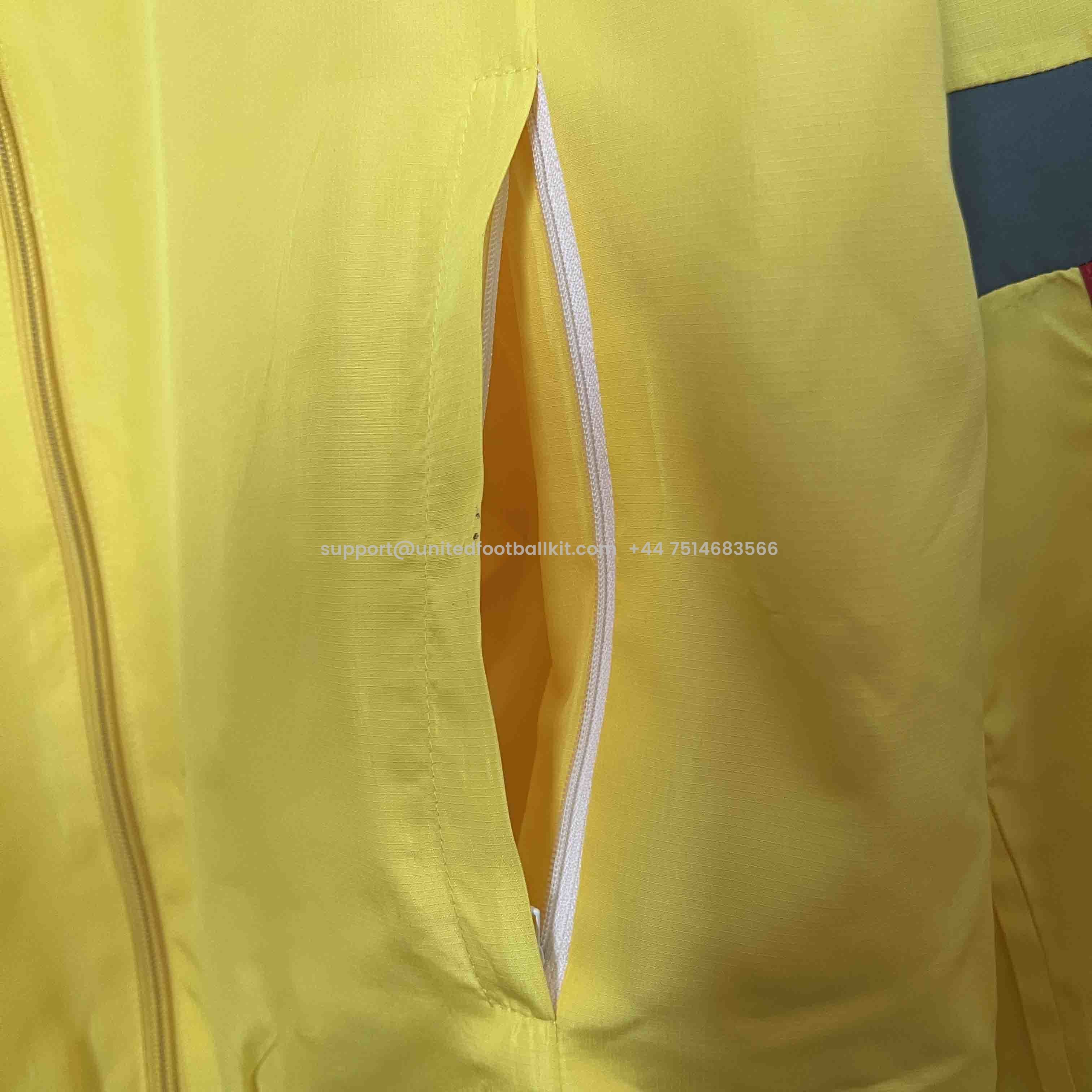 Unitedfootballkit.com | Colombia 2024 Yellow Windbreaker -Customize Name, Number and Patch | Worldwide Shipping