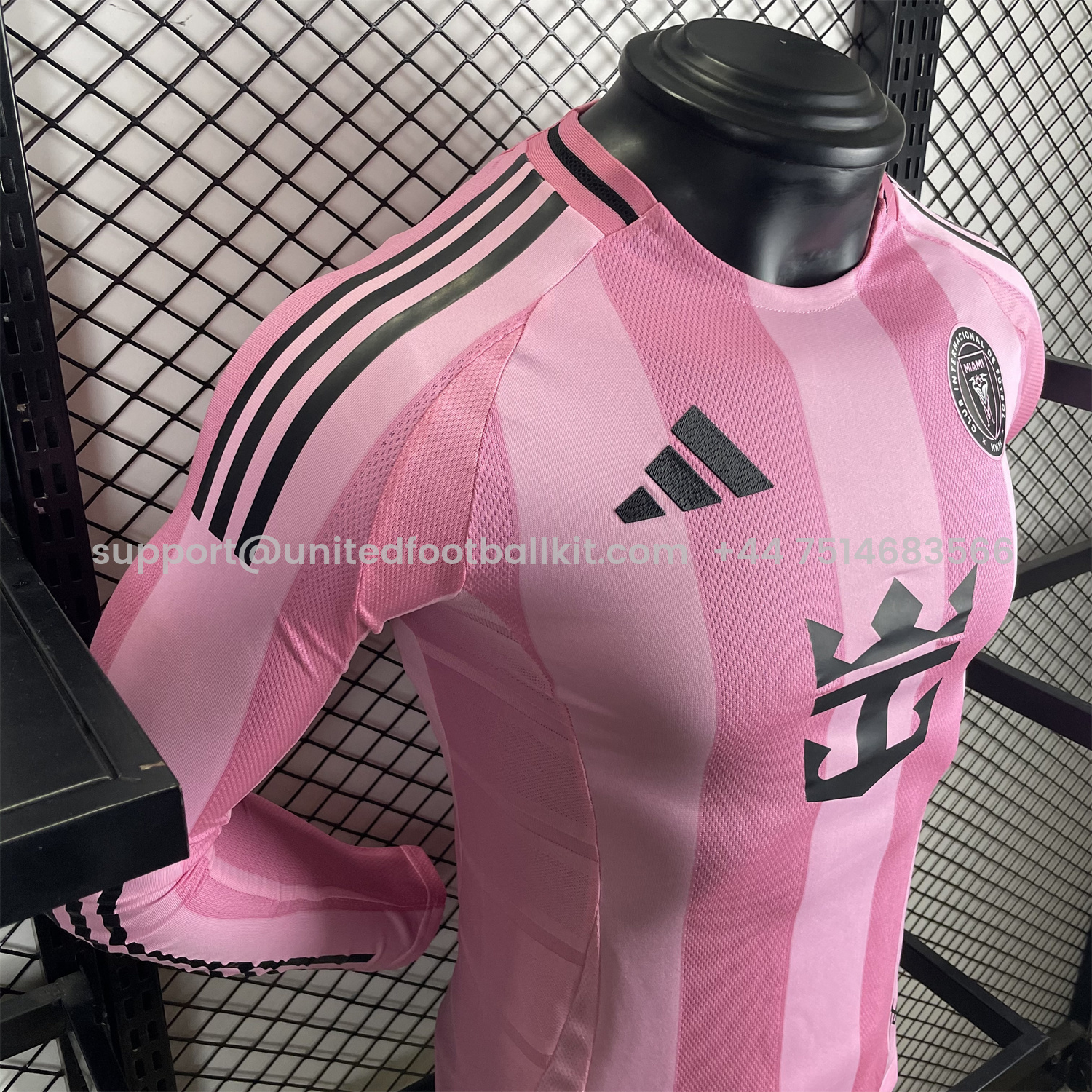 Unitedfootballkit.com | INT M.A.M 2025-26 Home Long Sleeves Jersey - Player Version -Customize Name, Number and Patch | Worldwide Shipping