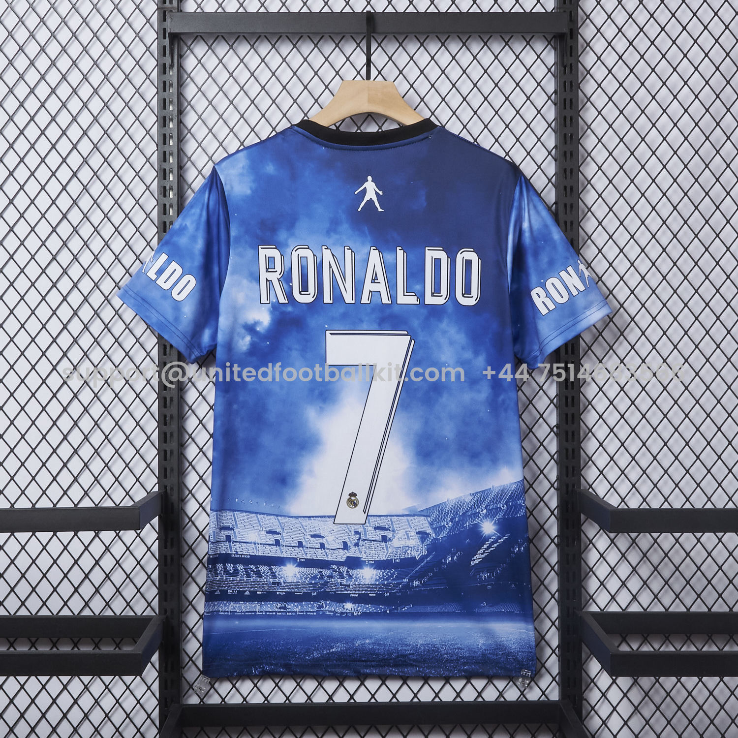 Unitedfootballkit.com | Cristiano Ronaldo Real Madrid 2017-18 Away Career Commemorative Jersey - Fans Version -Customize Name, Number and Patch | Worldwide Shipping