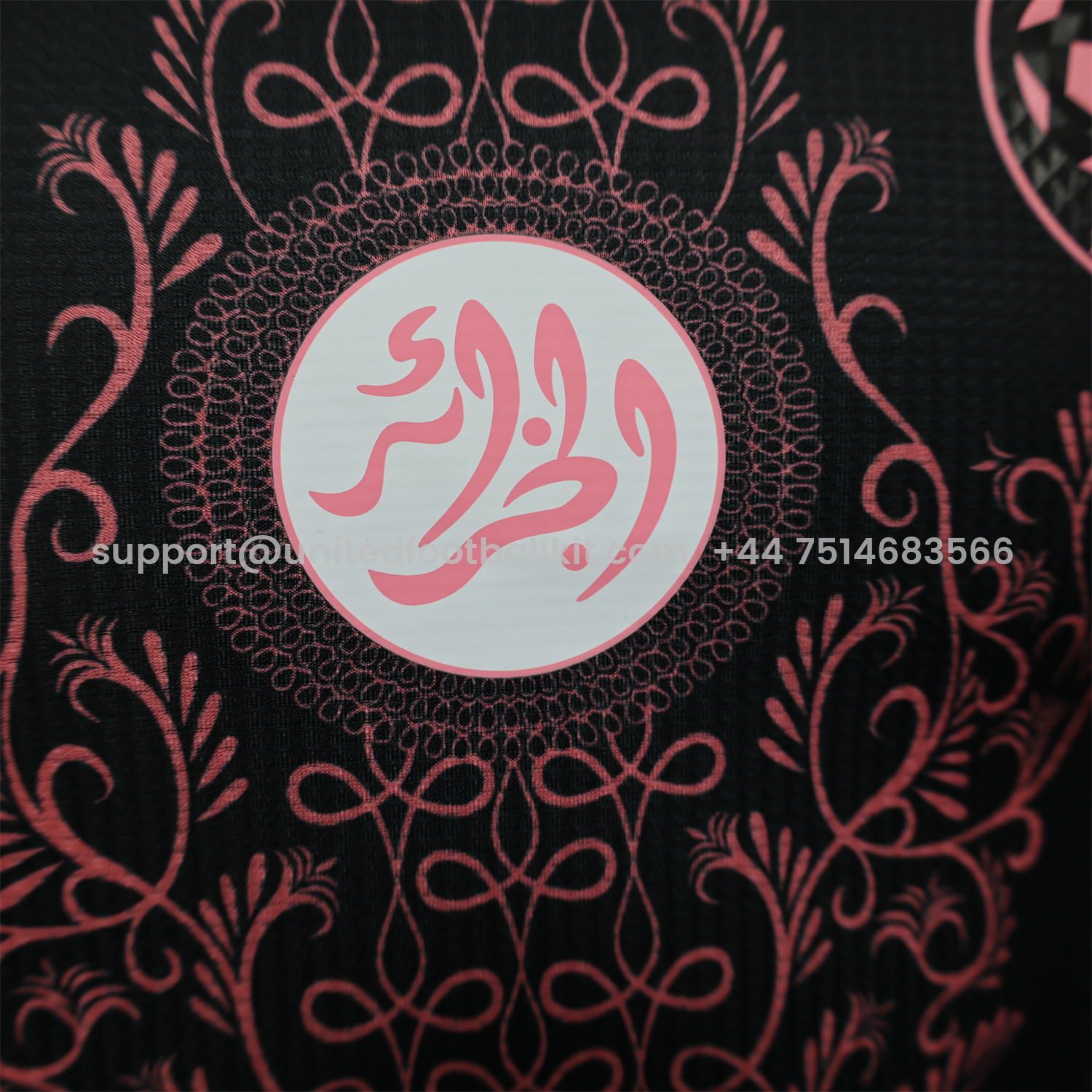 Unitedfootballkit.com | Algeria 25-26 Pure Black Jersey with Pink Pattern - Player Version -Customize Name, Number and Patch | Worldwide Shipping