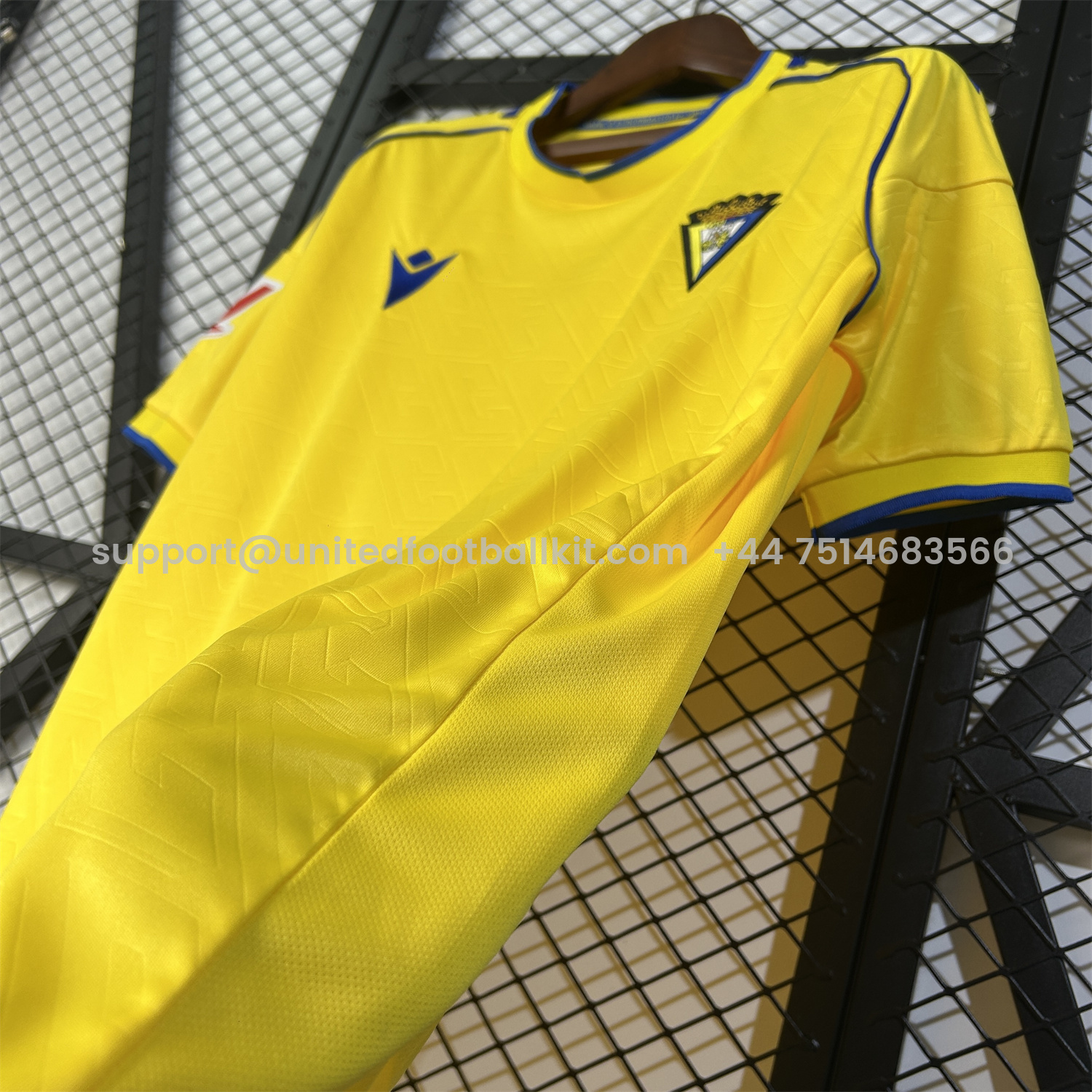 Unitedfootballkit.com | Cádiz Cadiz 25-26 Home Unsponsored Jersey - Fans Version -Customize Name, Number and Patch | Worldwide Shipping