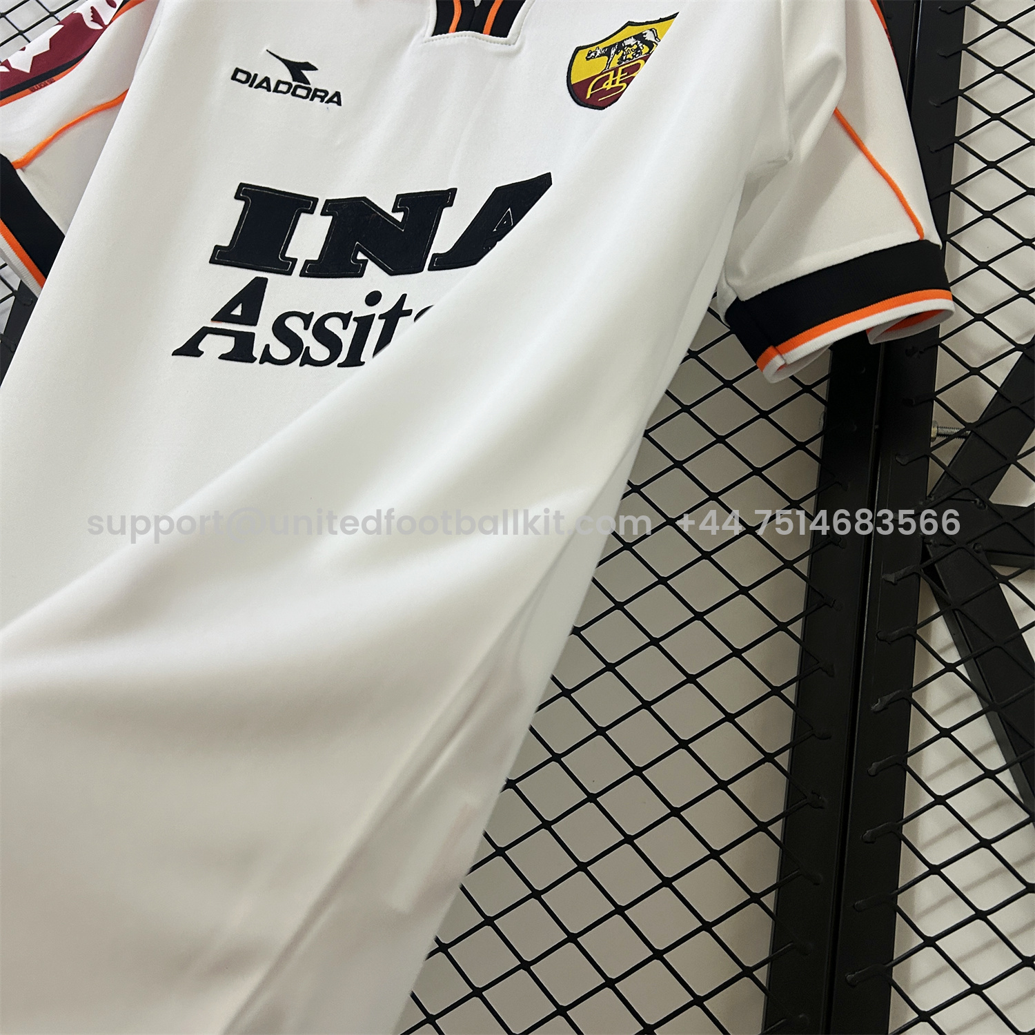 Unitedfootballkit.com | Retro Roma 1998-99 Away Jersey -Customize Name, Number and Patch | Worldwide Shipping