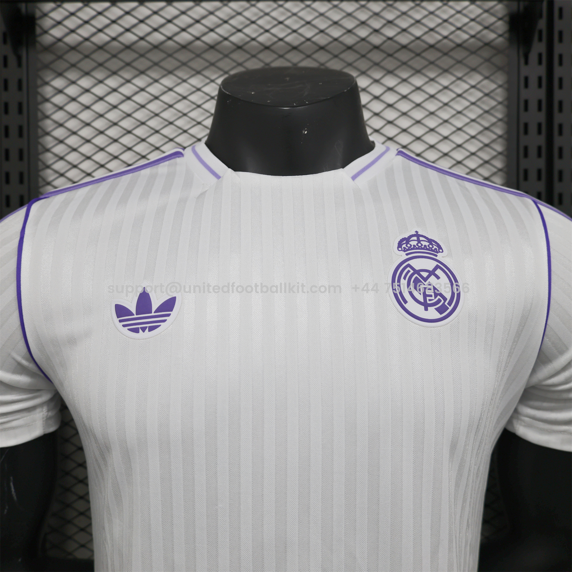 Unitedfootballkit.com | Real Madrid 2025 White Icon Retro Jersey - Player Version -Customize Name, Number and Patch | Worldwide Shipping