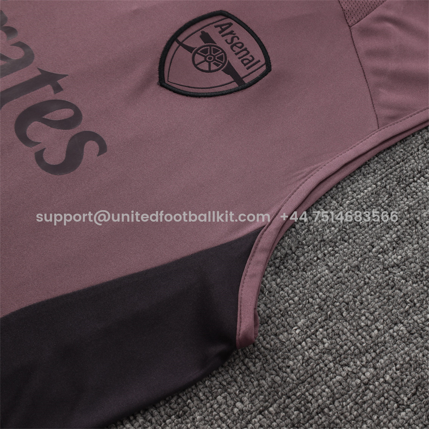 Unitedfootballkit.com | Arsenal 25-26 Vest Training Set - Purple Vest and Deep Purple Shorts -Customize Name, Number and Patch | Worldwide Shipping