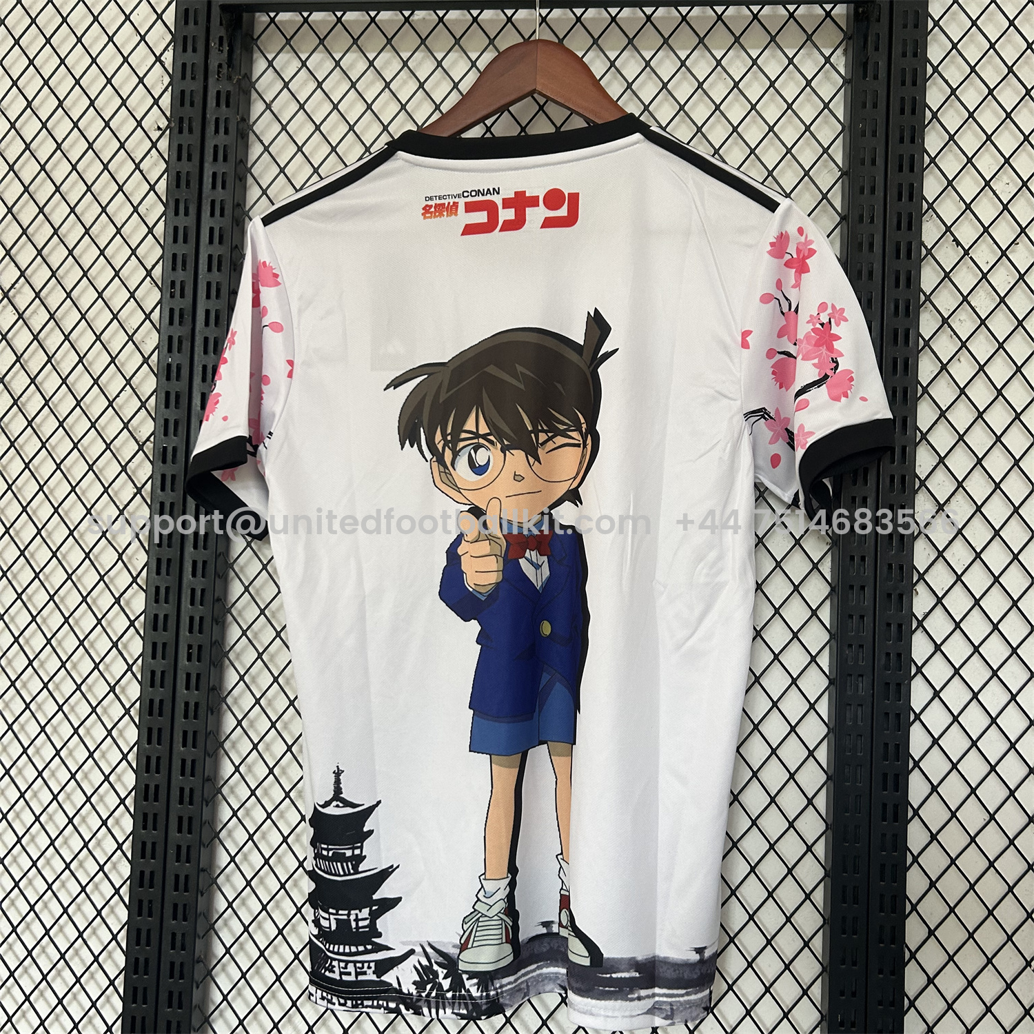 Unitedfootballkit.com | Japan 25-26 Conan Skateboarding Under The Cherry Blossom Tree White Special Jersey - Fans Version -Customize Name, Number and Patch | Worldwide Shipping